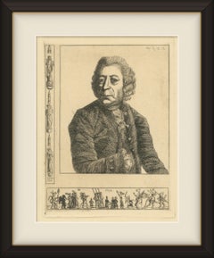 David Hume, Scottish Philosopher, Original Antique Engraving, 1895