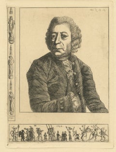 David Hume, Scottish Philosopher, Original Antique Engraving, 1895
