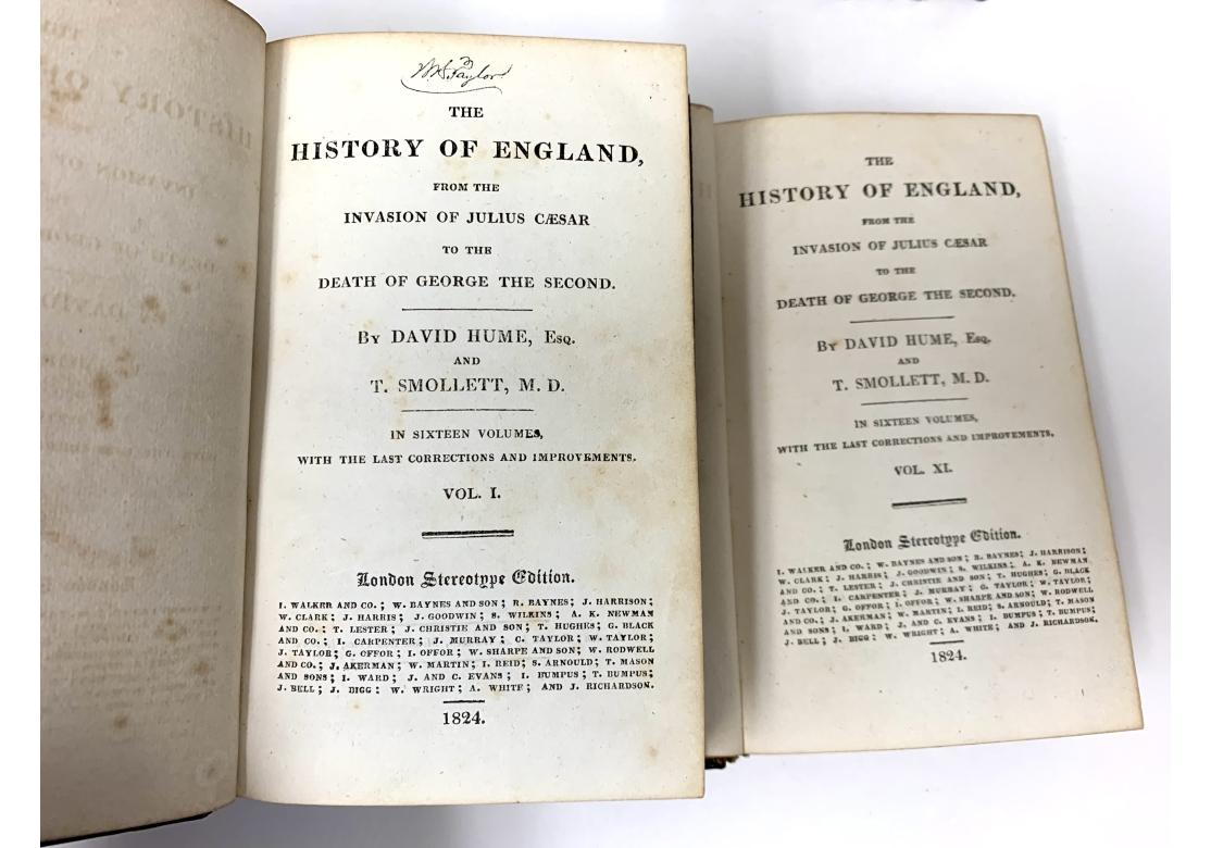 David Hume & T. Smollett, The History Of England, 16 Vols., London 1824 For Sale 5