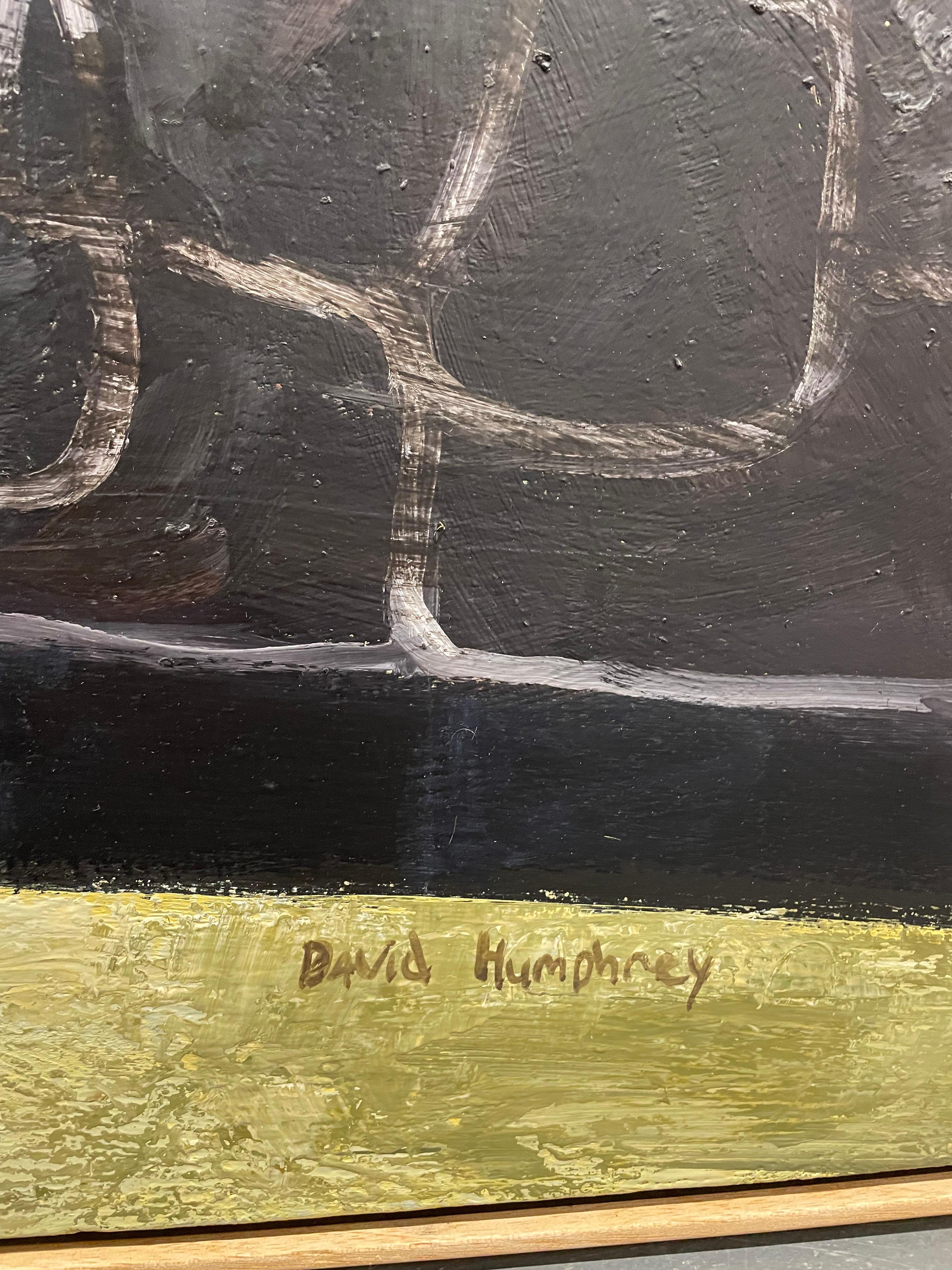 The acclaimed David Humphrey (born 1955) has been exhibiting his work internationally since the 1980s when he first burst upon the New York art scene. His compositions often feature human figures, animals and objects interwoven into abstract