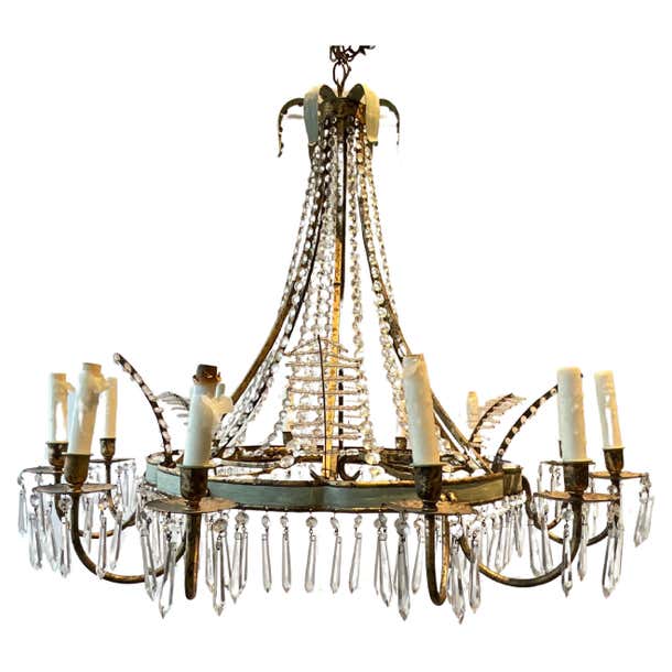 David Iatesta Scalloped Tole Chandelier at 1stDibs | david iatesta ...