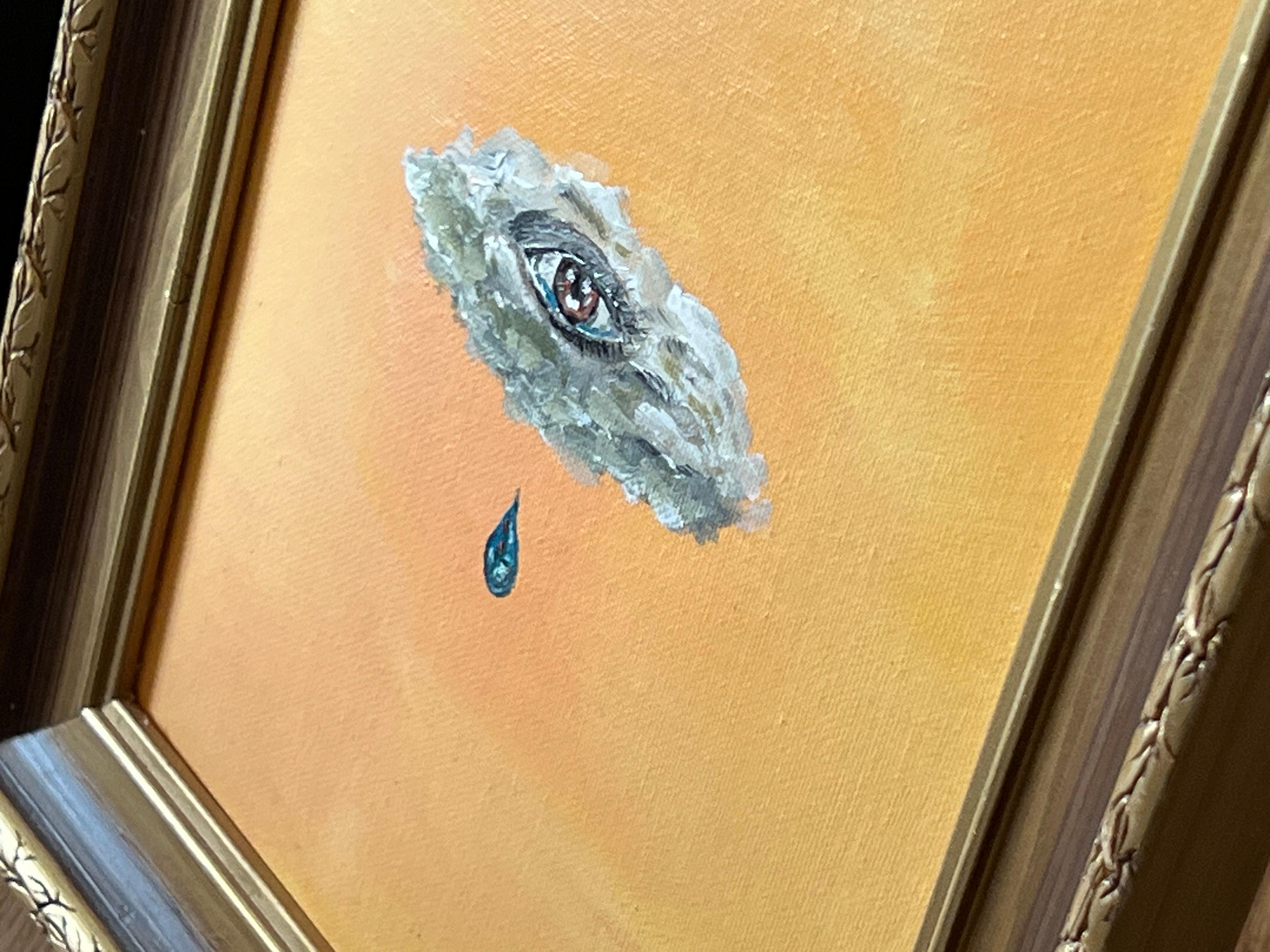 „Tears Of Joy“ realistisches, schickes, elegantes, mystisches Porträt-Acrylgemälde mit mystischem Auge (Realismus), Painting, von David J. S. Holbrook