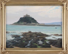 Vintage "Saint Michael's Mount", Cornwall England Island Landscape Monastery Castle 