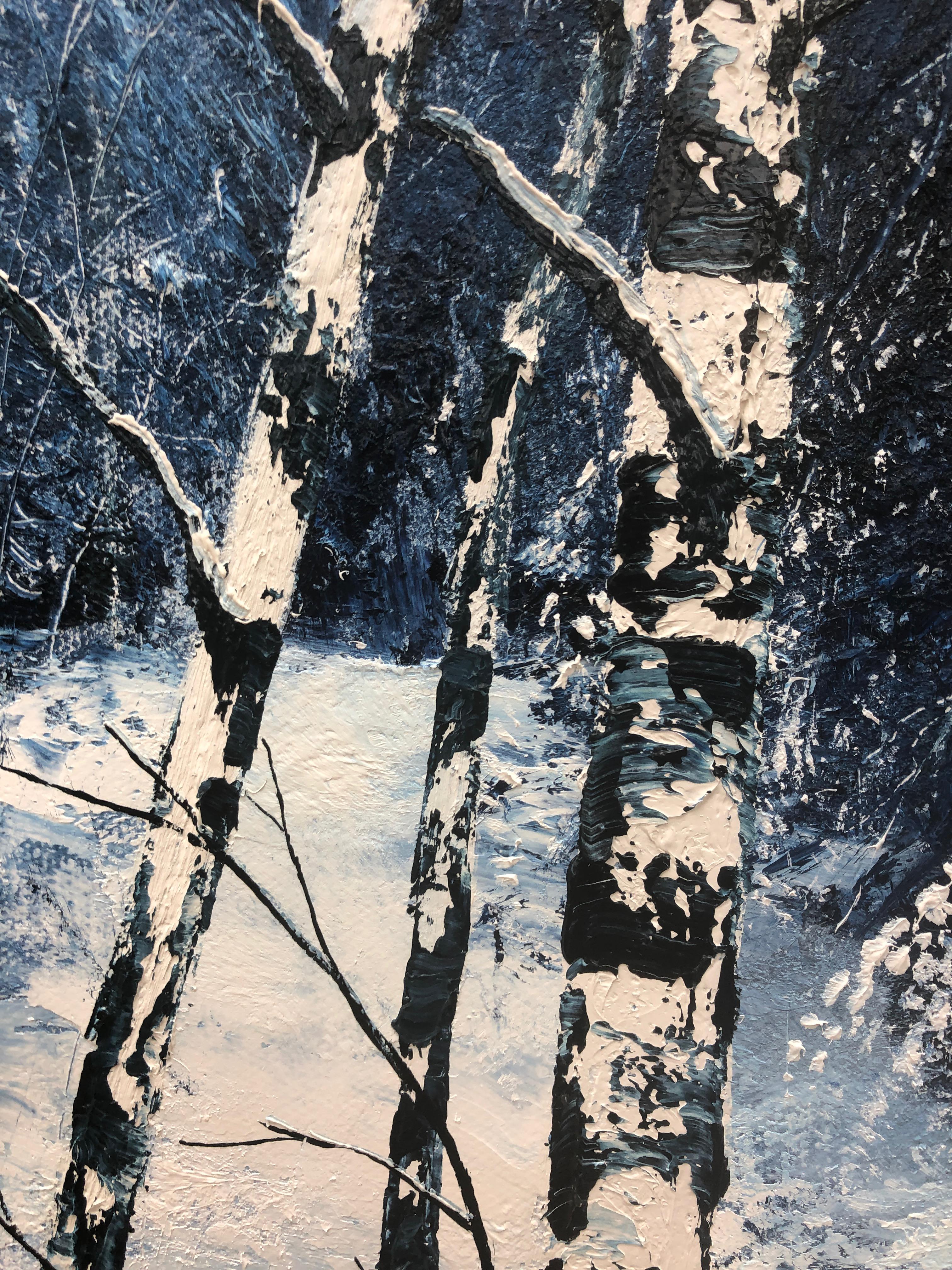 Snow Birches. Contemporary Landscape Painting 1