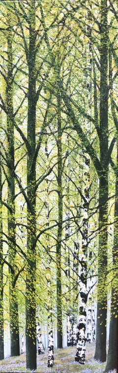 Spring Birches. Contemporary Landscape Oil Painting
