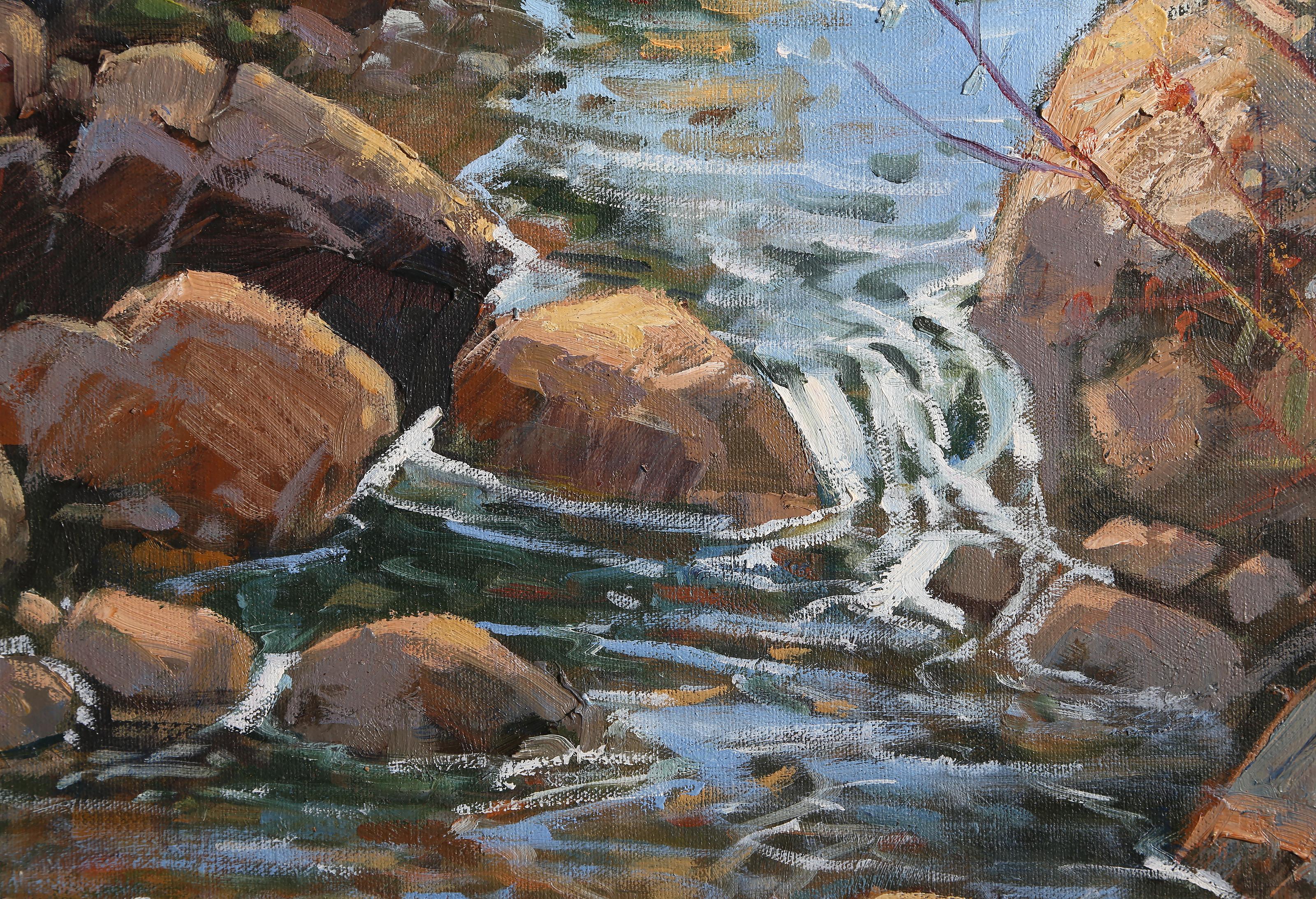 Deer Crossing Creek, Ölgemälde von David Jackson im Angebot 2