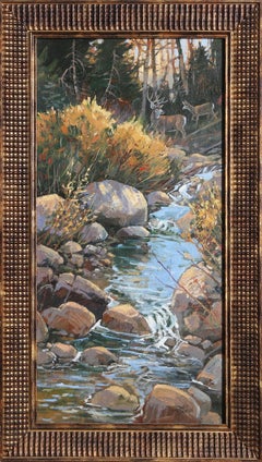 Deer Crossing Creek, Ölgemälde von David Jackson