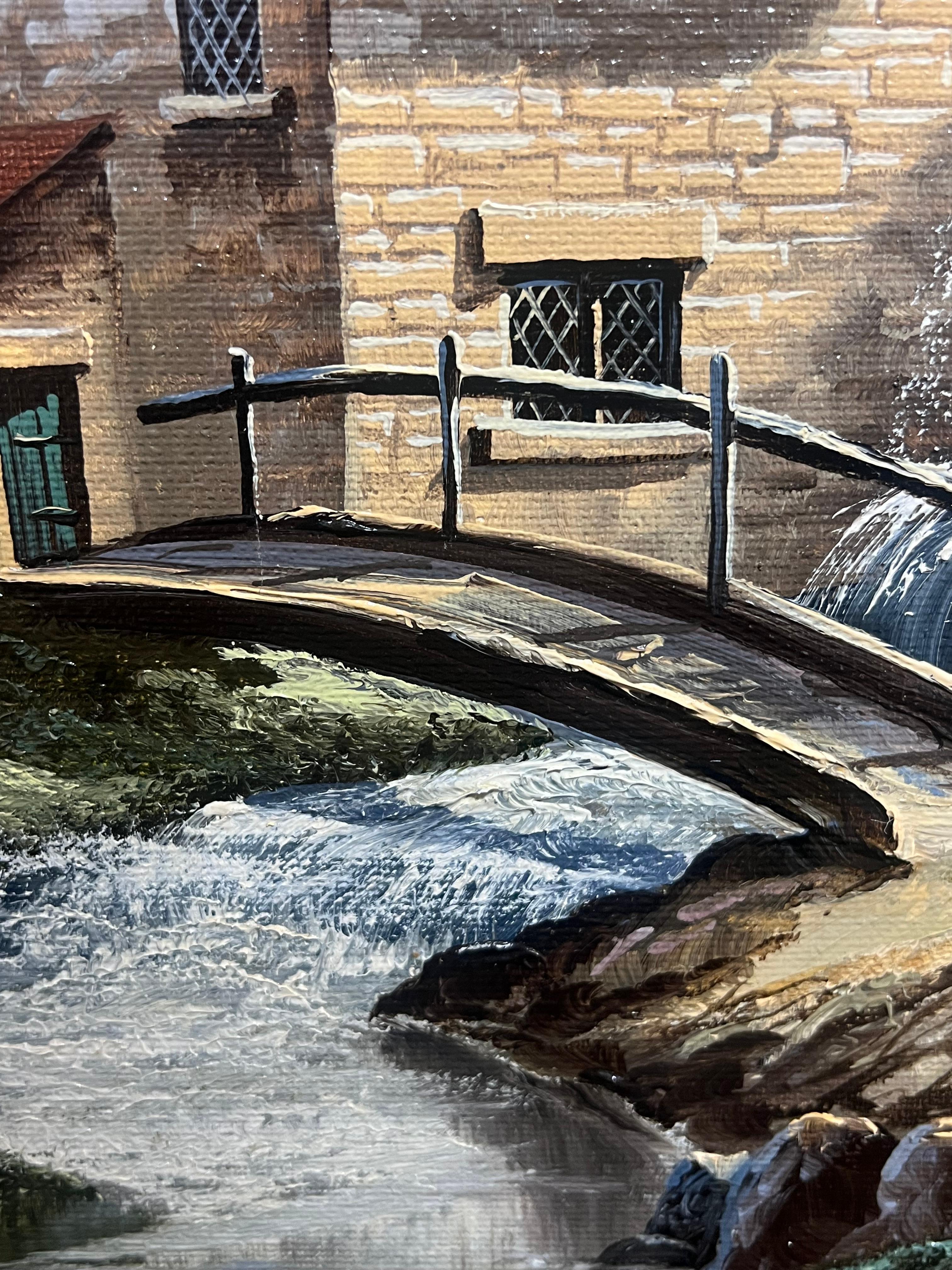 Encantador molino de agua en un valle verde Paisaje rural inglés 1