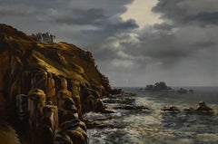 David A. James - 20e siècle, huile, côte de lézard