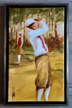 L'oree du bois by David Jamin, Acrylic on canvas, Golf, French, figurative