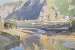 late 20th Century Post Impressionist marine oil painting STAITHES YORKSHIRE