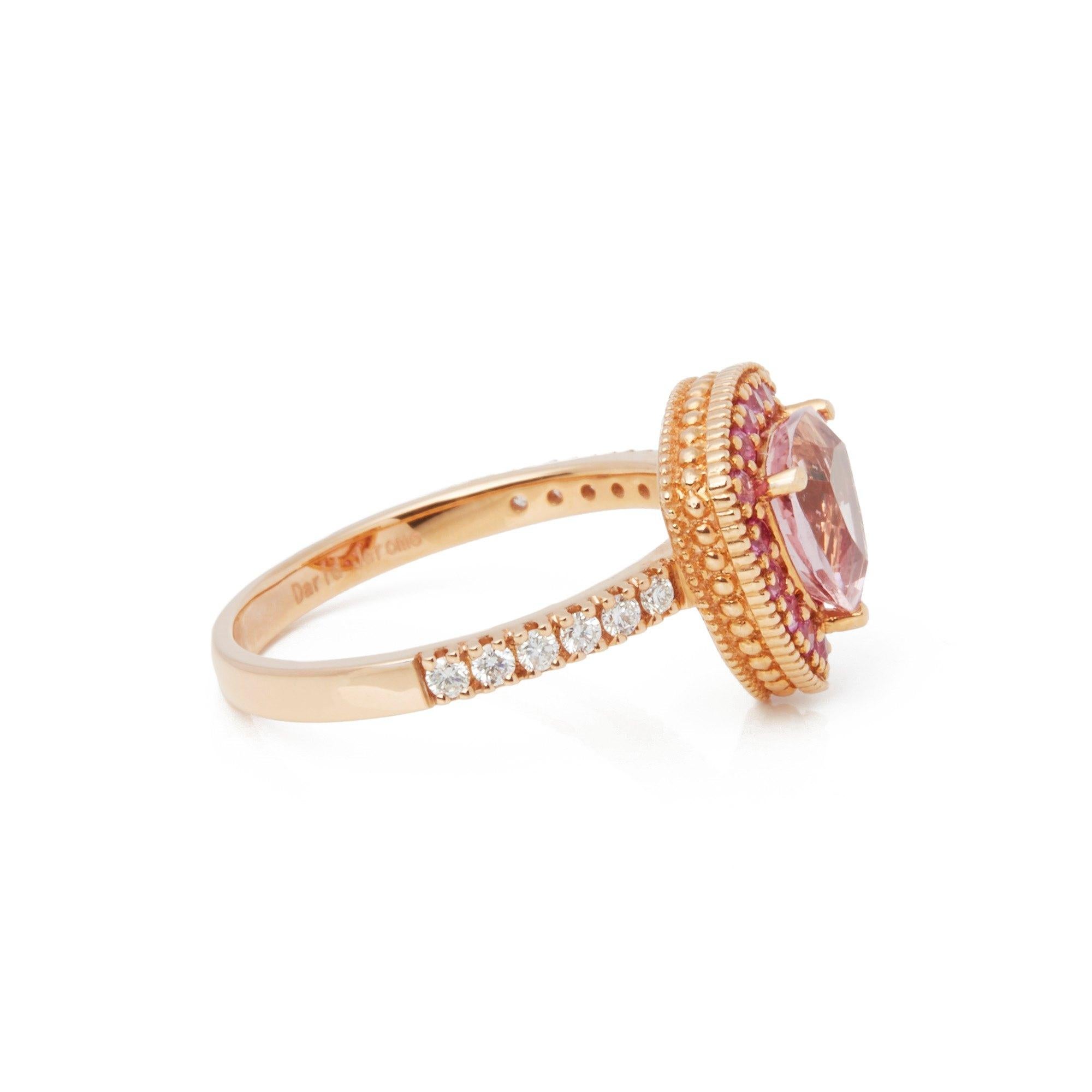 18ct rose gold morganite ring