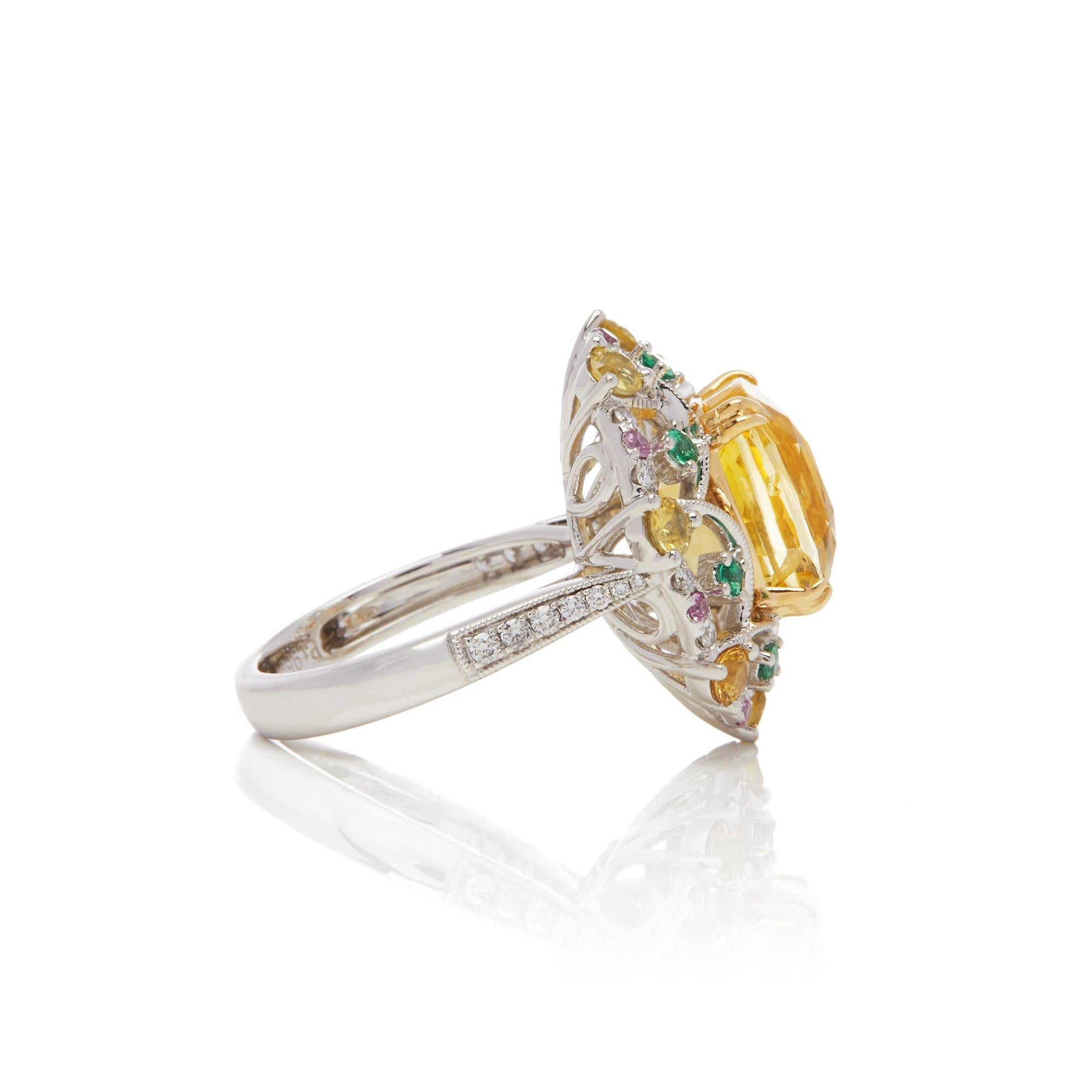 light yellow sapphire ring