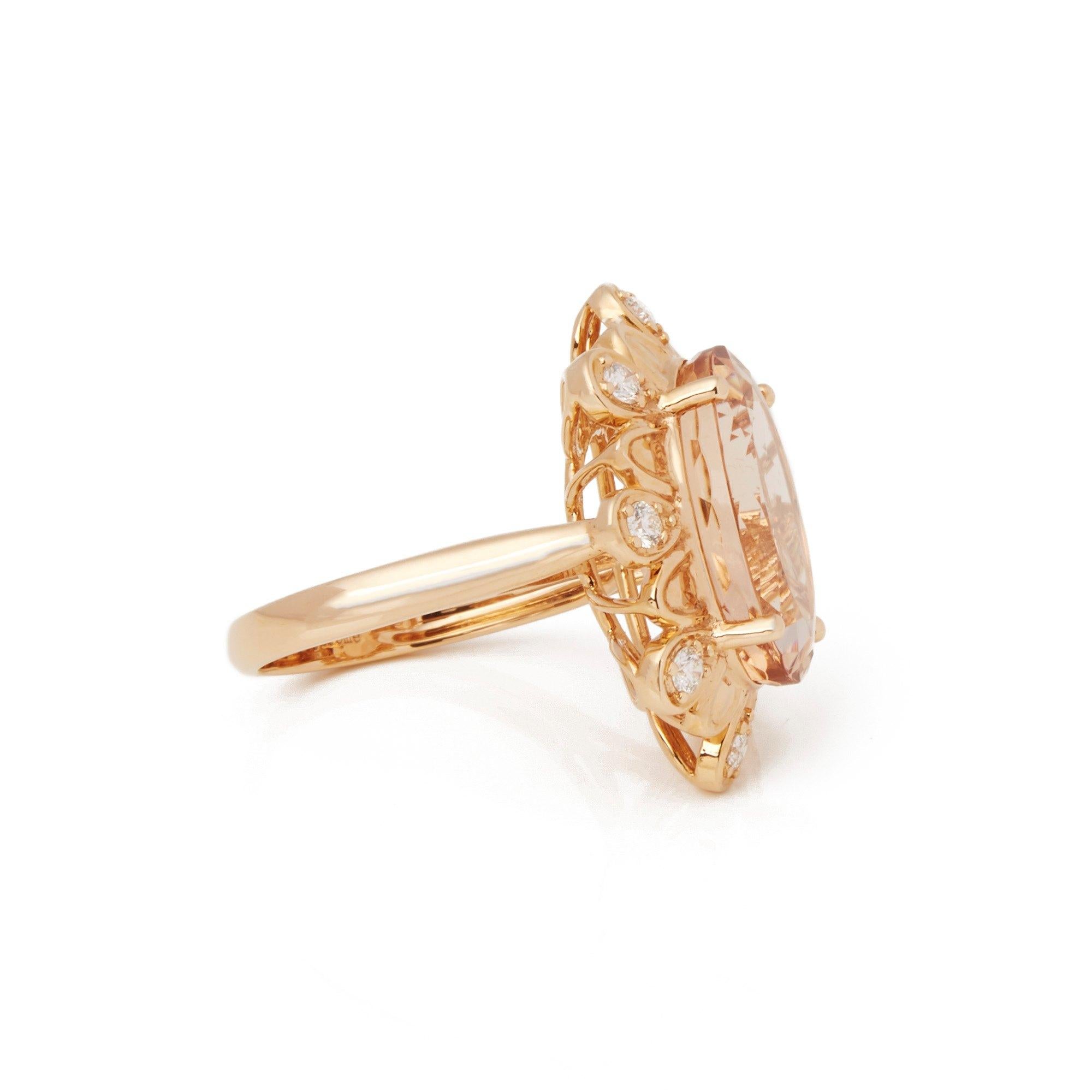 morganite cluster ring