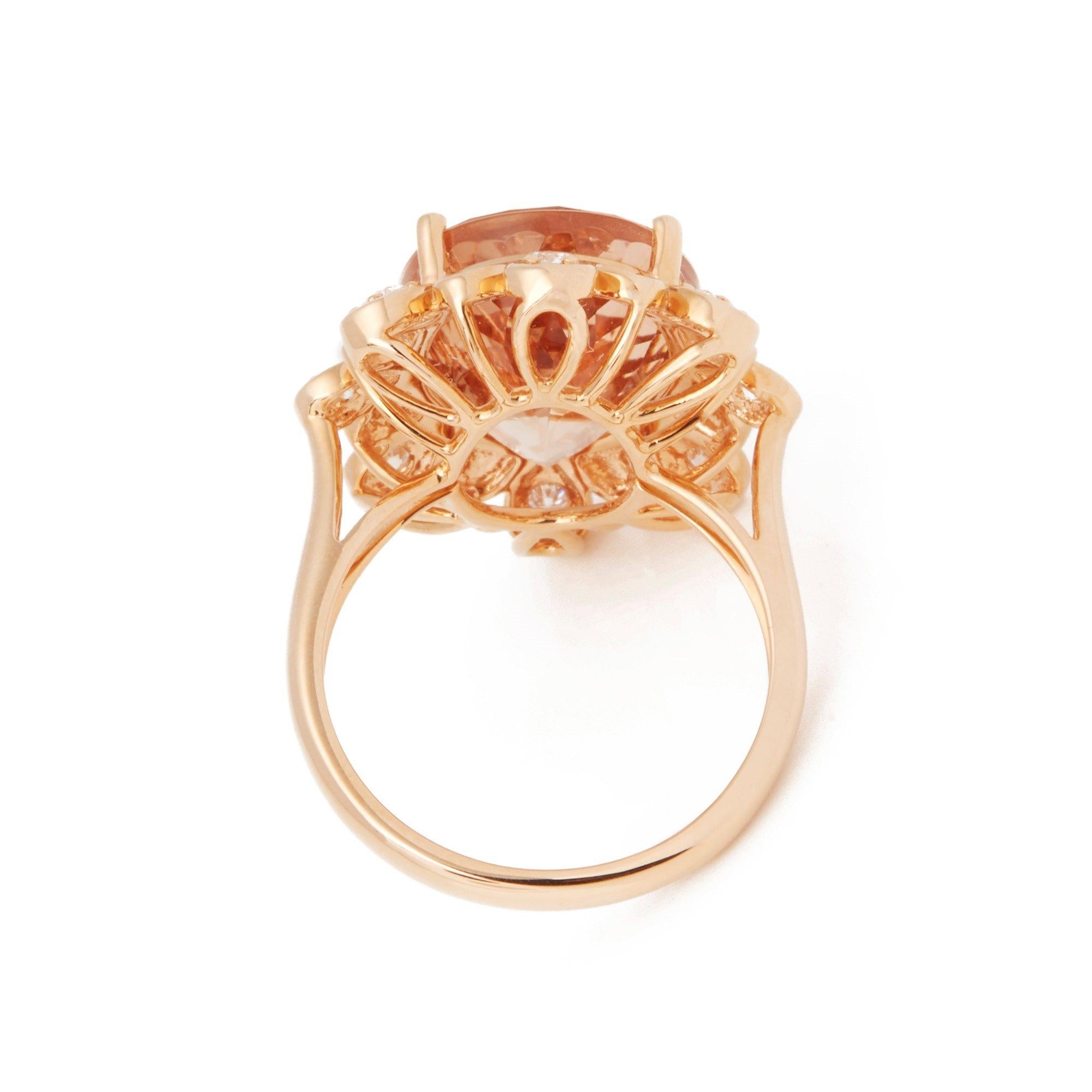 18ct rose gold morganite ring