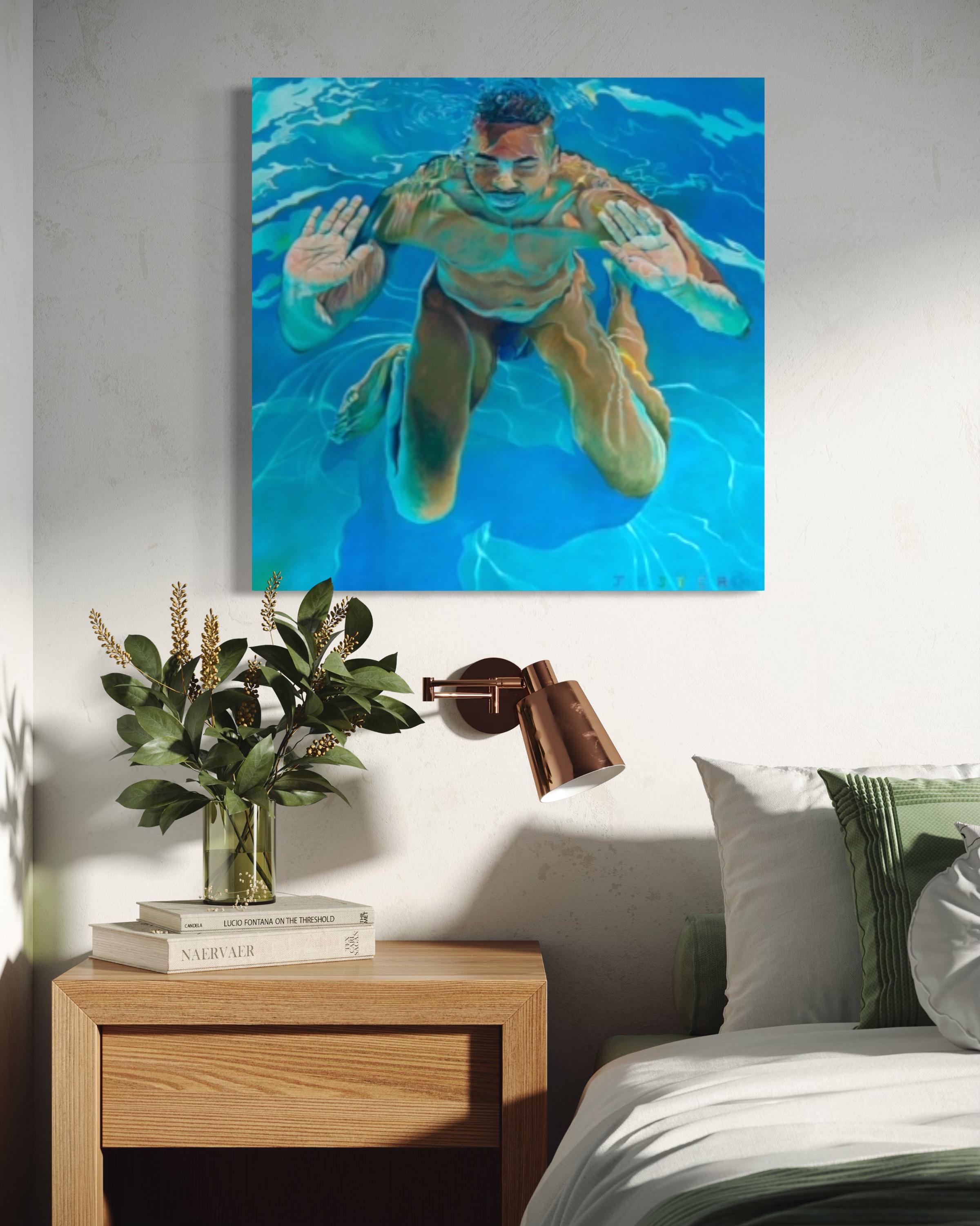 Prayers - Brown Figurative Painting by David Jester