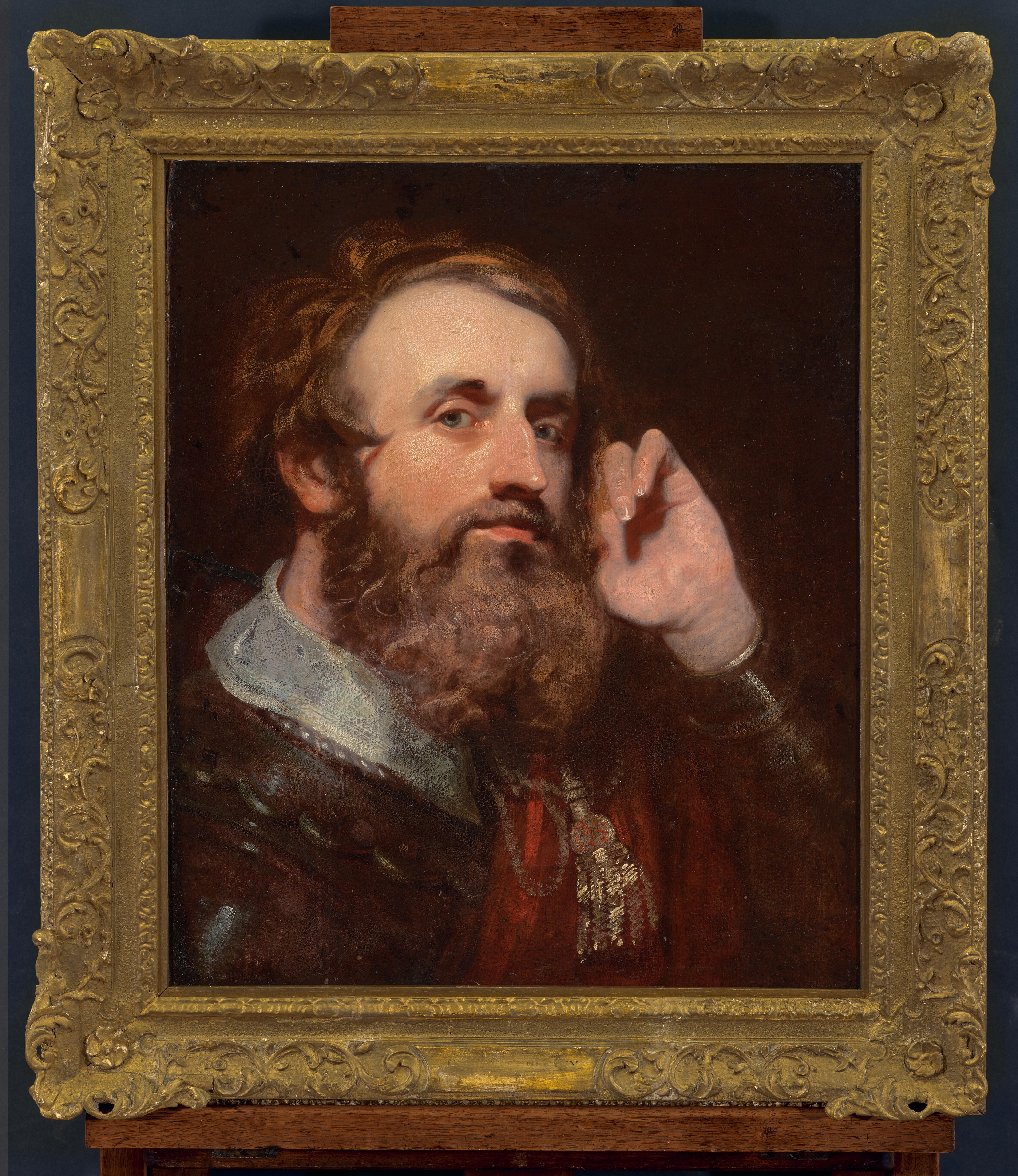 Portrait Painting David John Wilkie - Portrait historique de John Knox