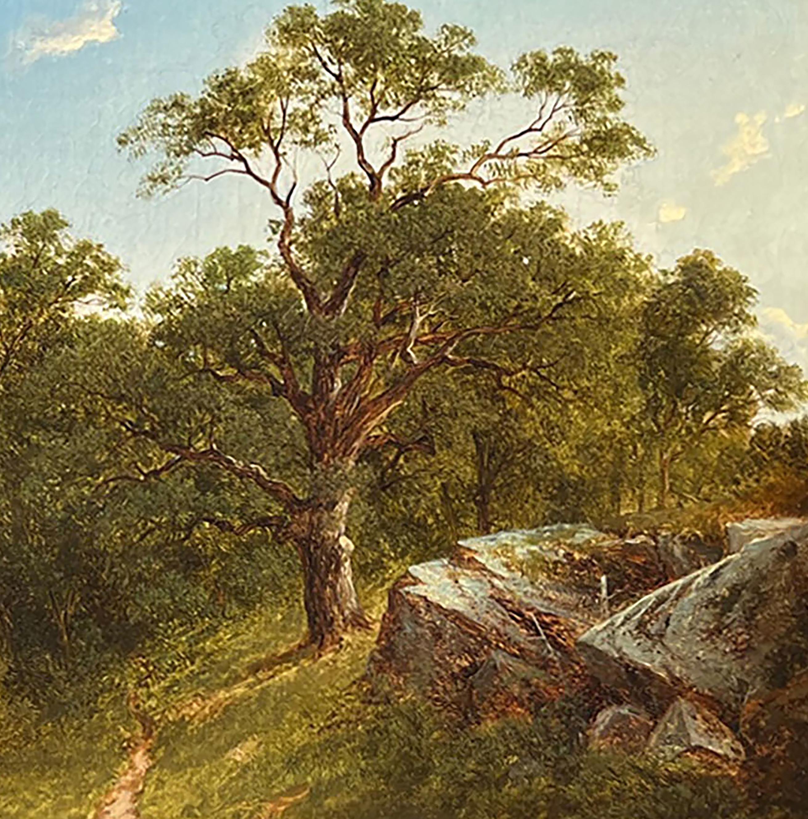 Paesaggio con villa, 1863 di David Johnson (americano: 1827-1908) 2
