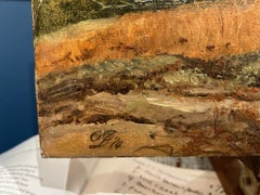 Paisaje al óleo de Bosque otoñal