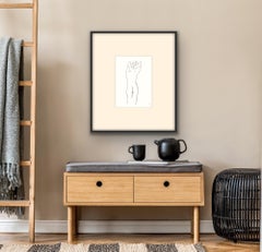 #2209F, Original painting on paper, Portrait, Body, Nude