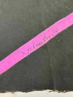 #505 Black Mountain (Pittura astratta di paesaggio con bordi rigidi)