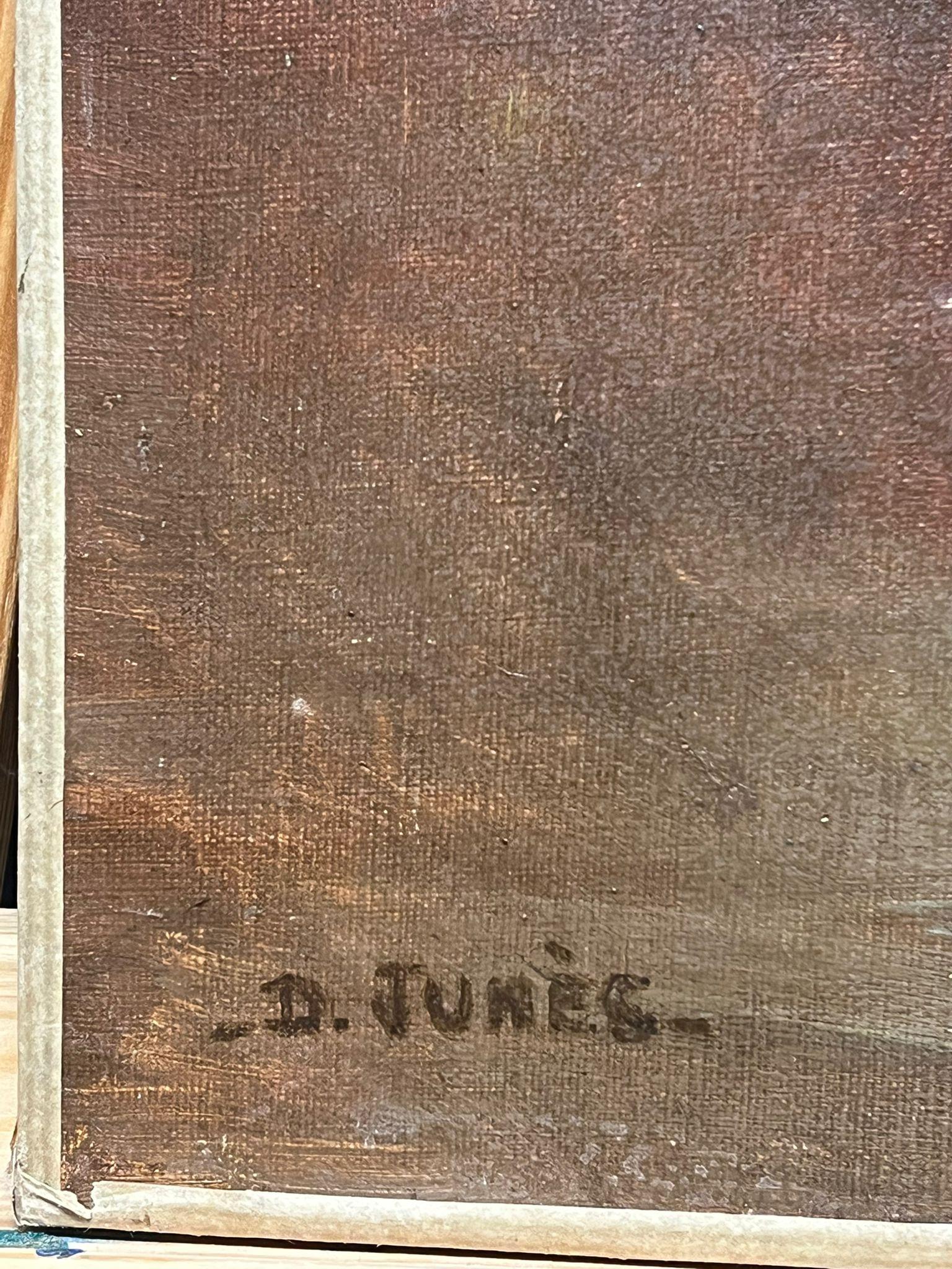 Eleganza del primo Novecento francese: Ritratto di donna in abito rosso firmato a olio in vendita 4