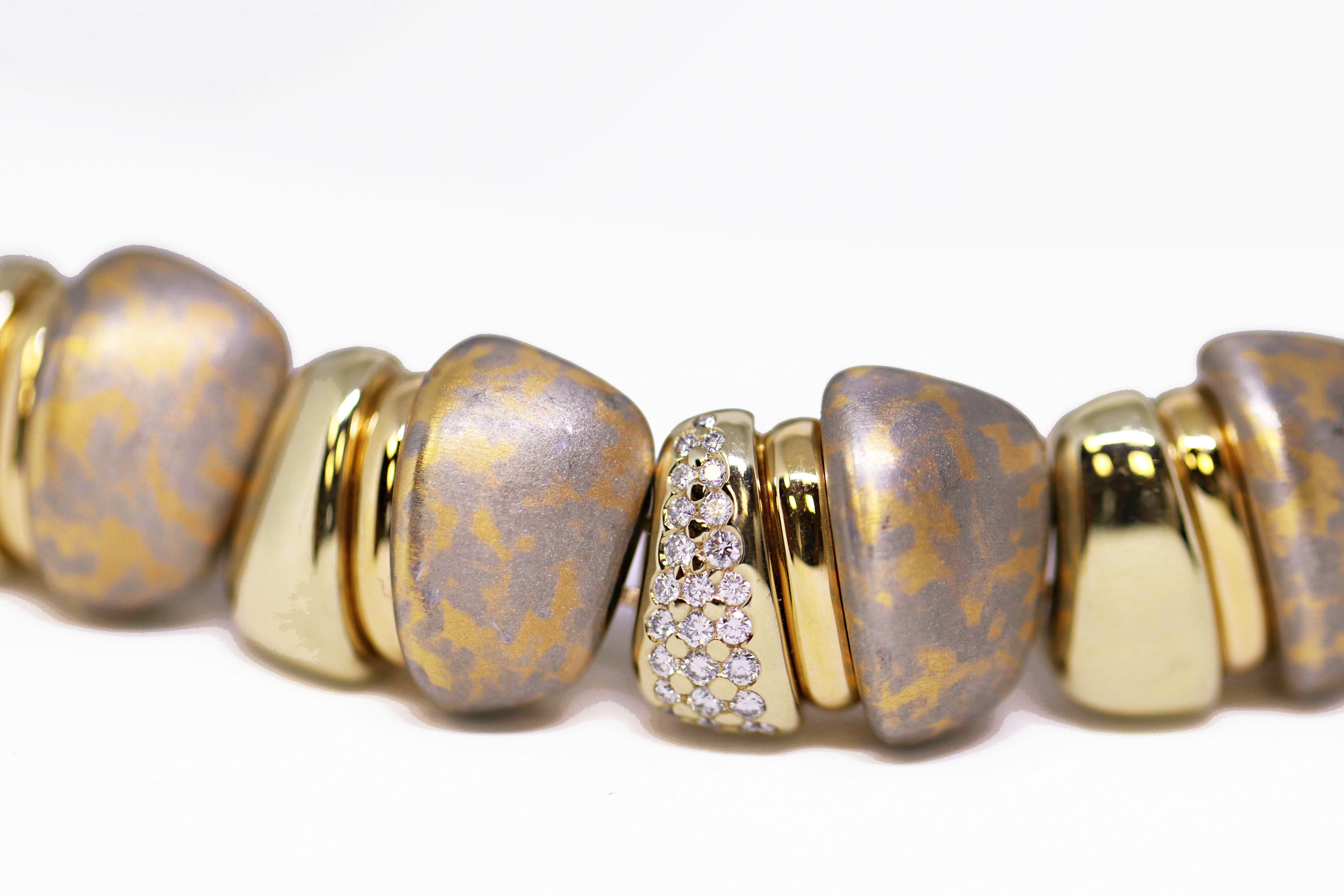 David Karmeli 18 Carat Marble Multi-Color Gold and Diamond Suite 5