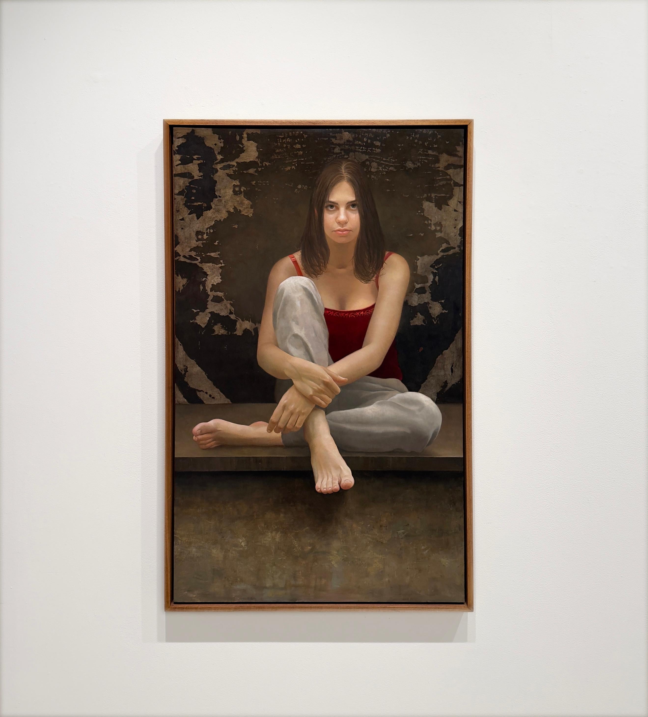 TORN - Retrato Femenino / Figurativo / Realismo Contemporáneo - Painting de David Kassan