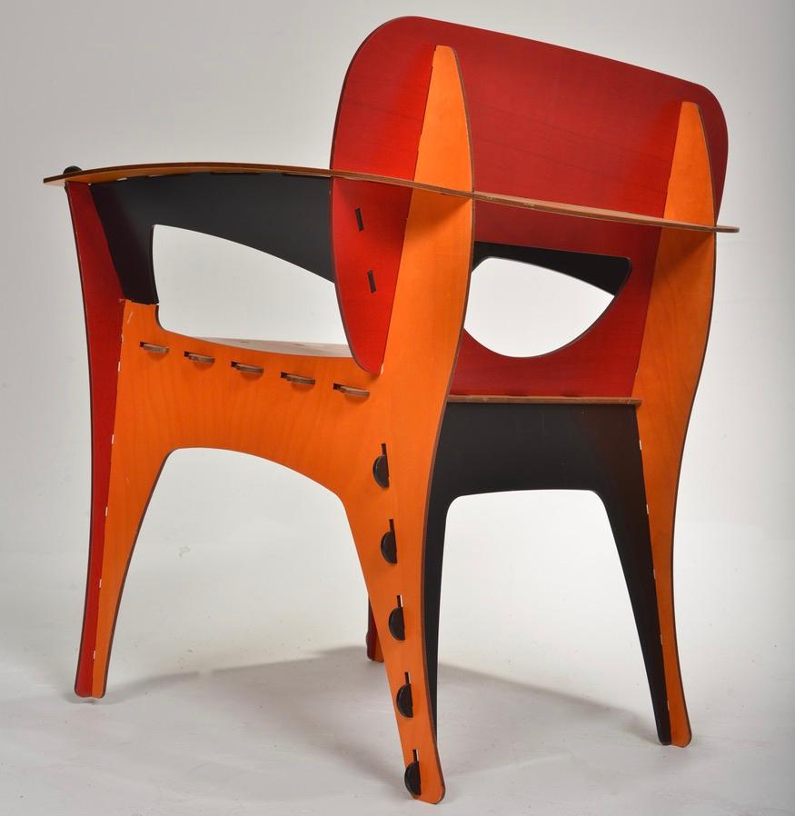 Post-Modern David Kawecki Puzzle Chair, 40 Available For Sale
