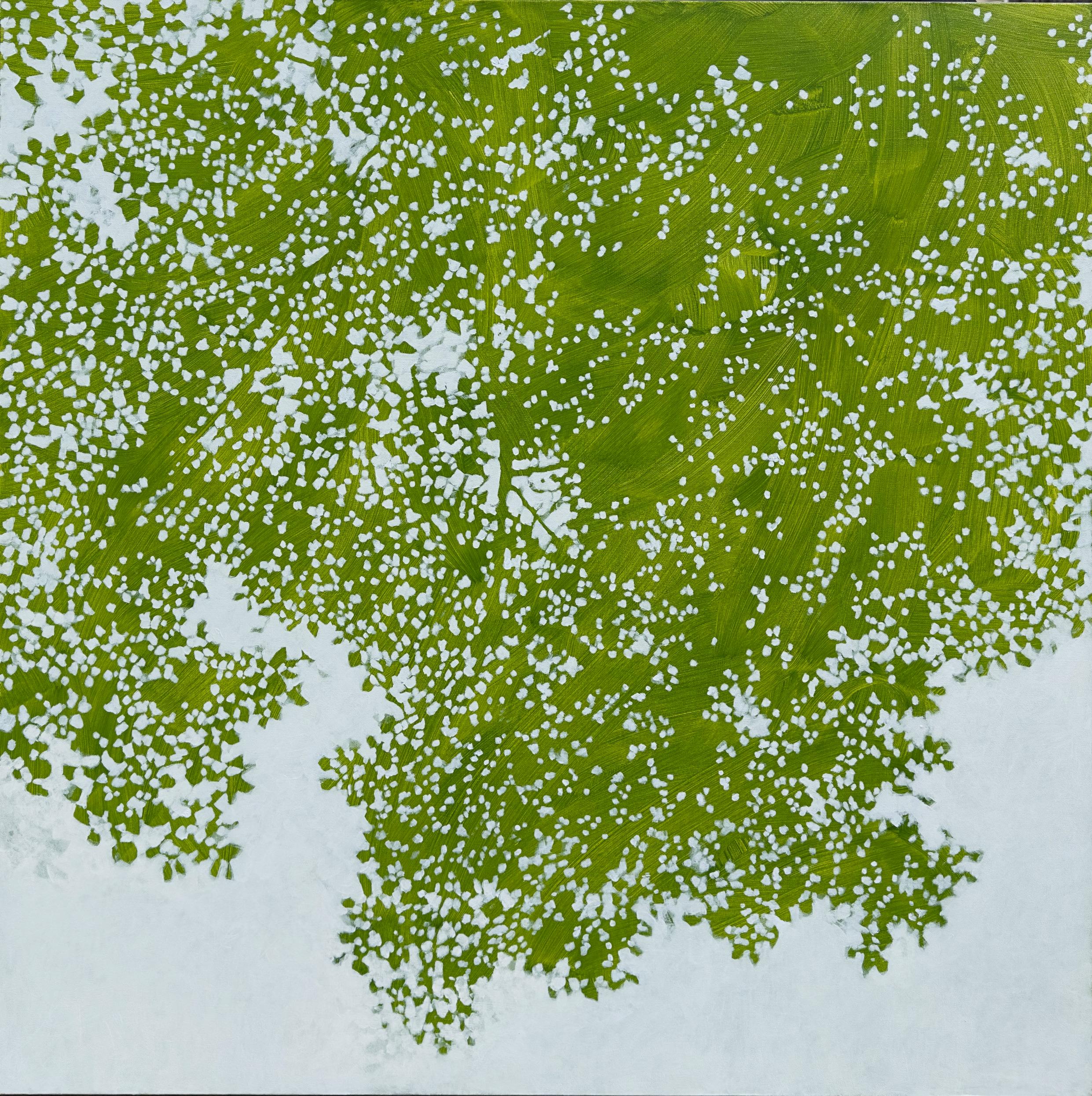 Inizio primavera IV - Landscape Painting Verde di David Kidd