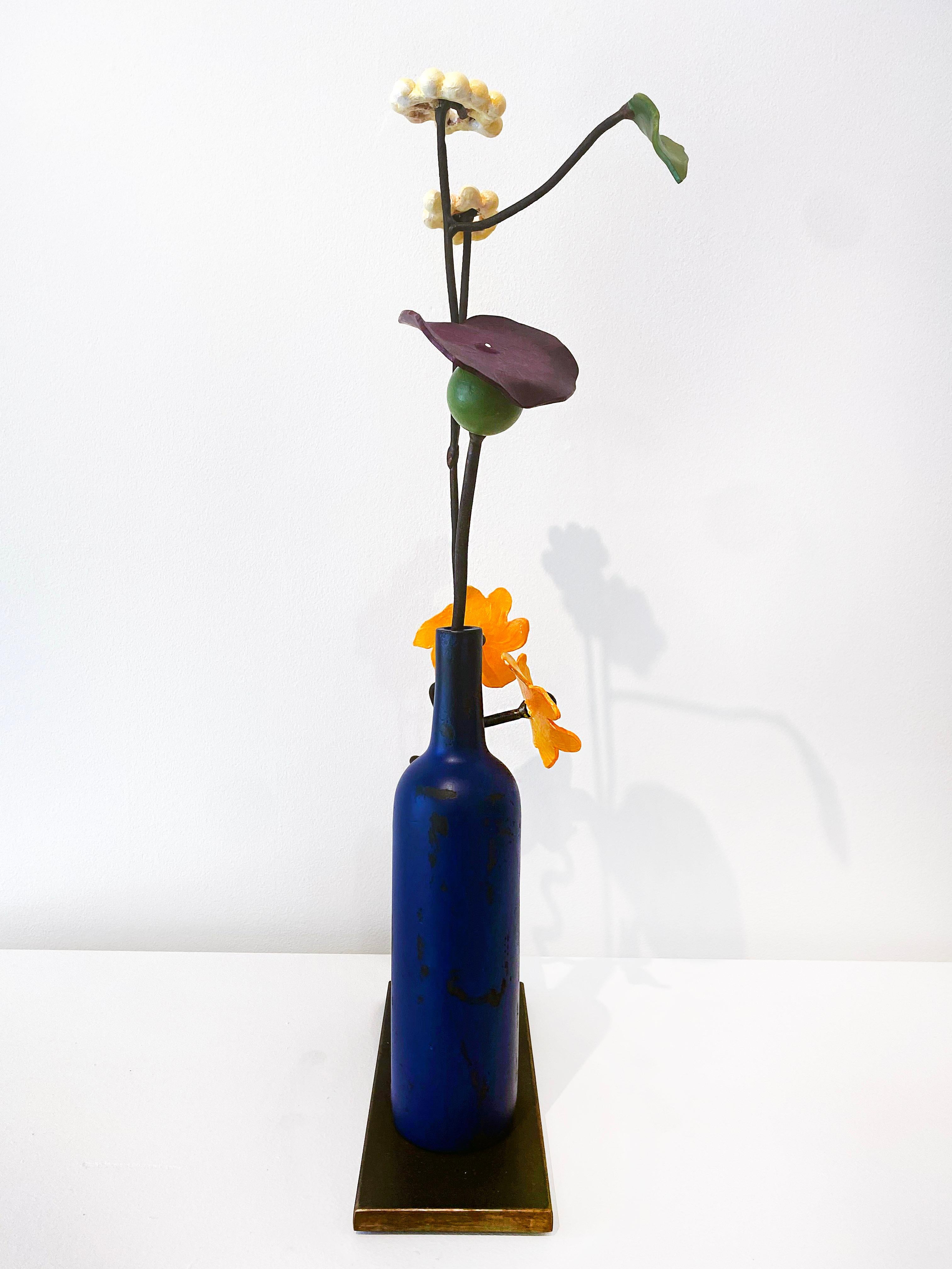 Bronze and Steel Sculpture by David Kimball Anderson 'Blue Bottle Summer' 5