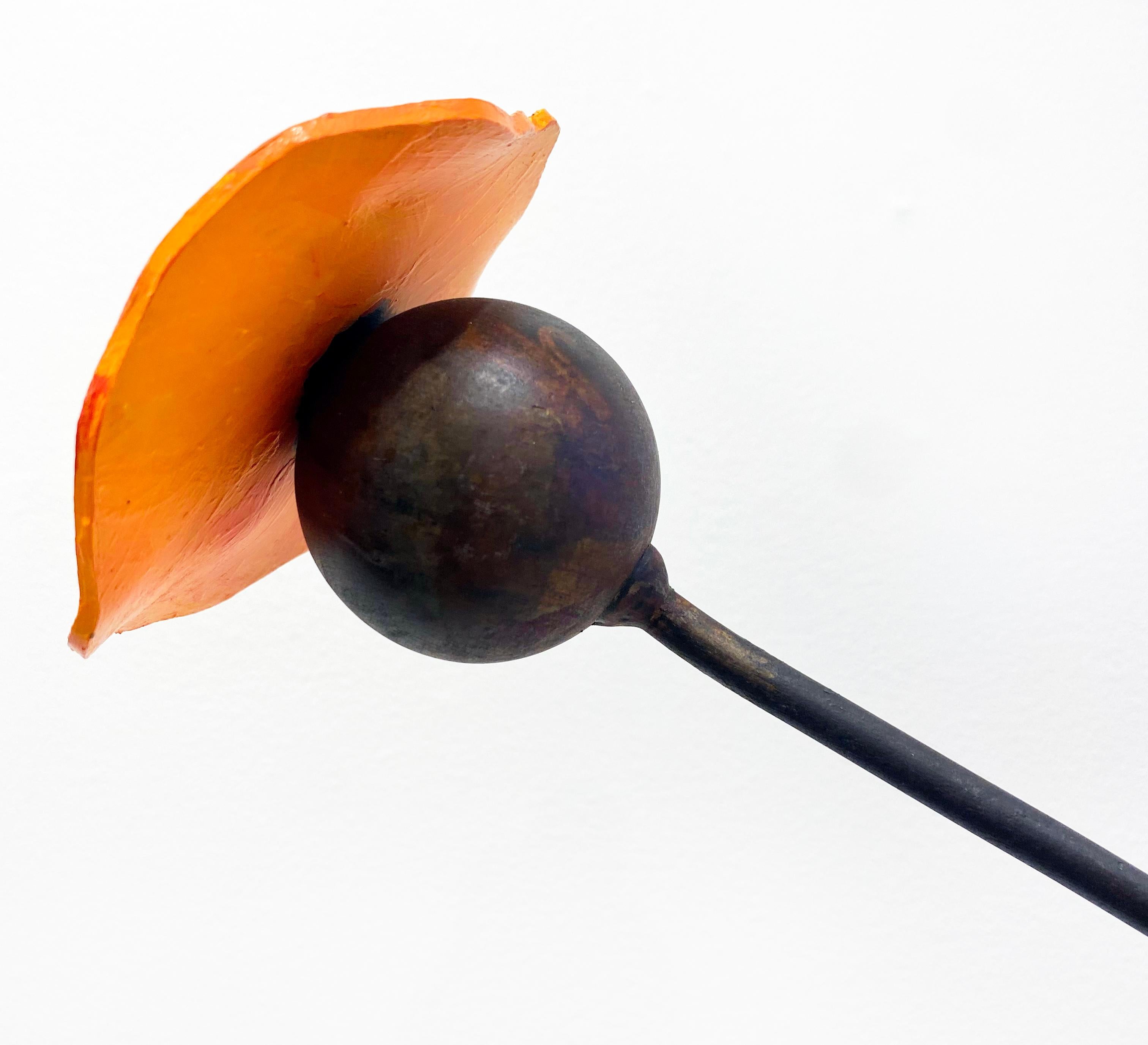 Bronze and Steel Sculpture by David Kimball Anderson 'Poppy, Seeds' For Sale 5