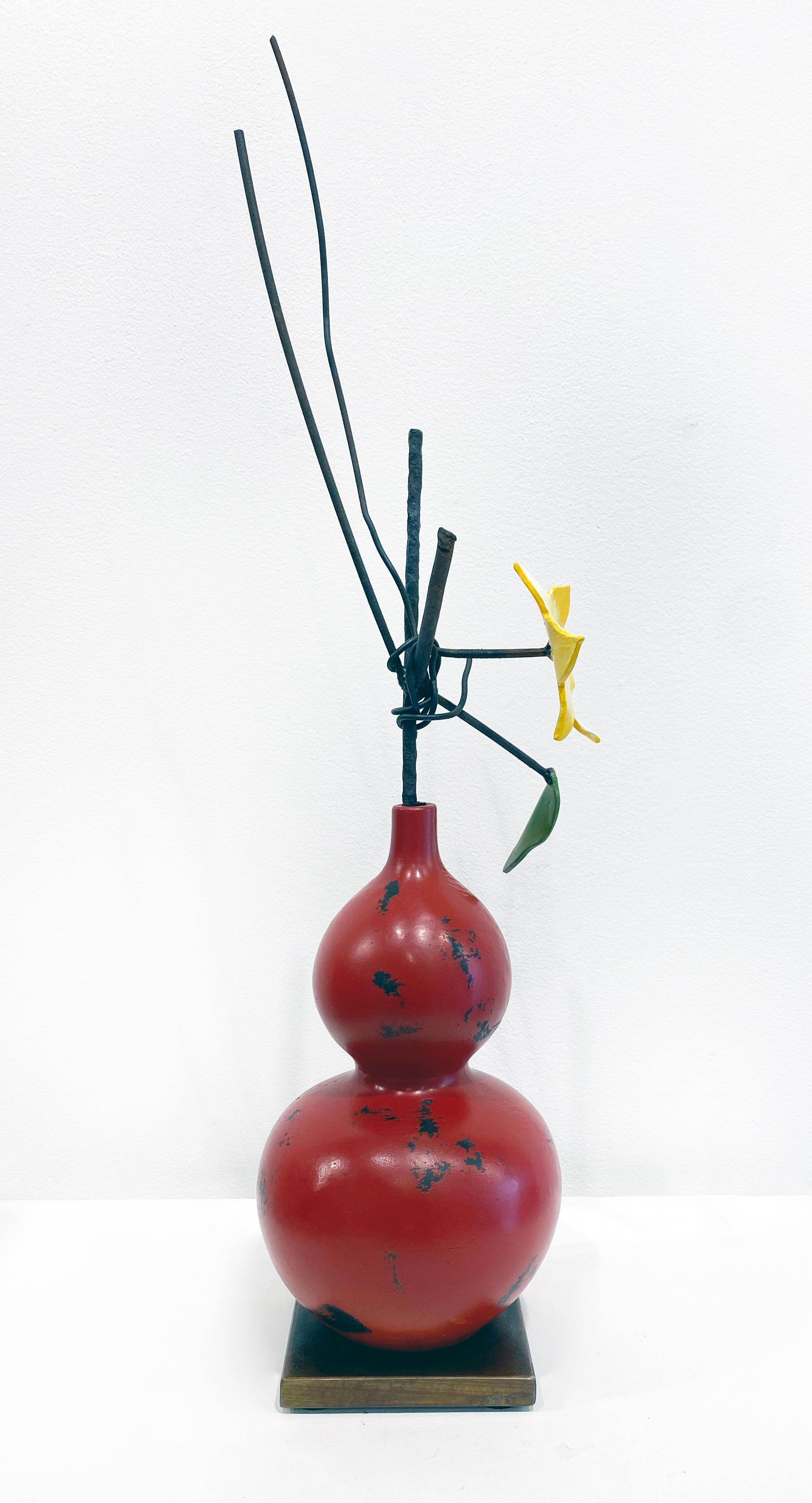 Bronze and Steel Sculpture by David Kimball Anderson 'Red Wine Gourd' 9