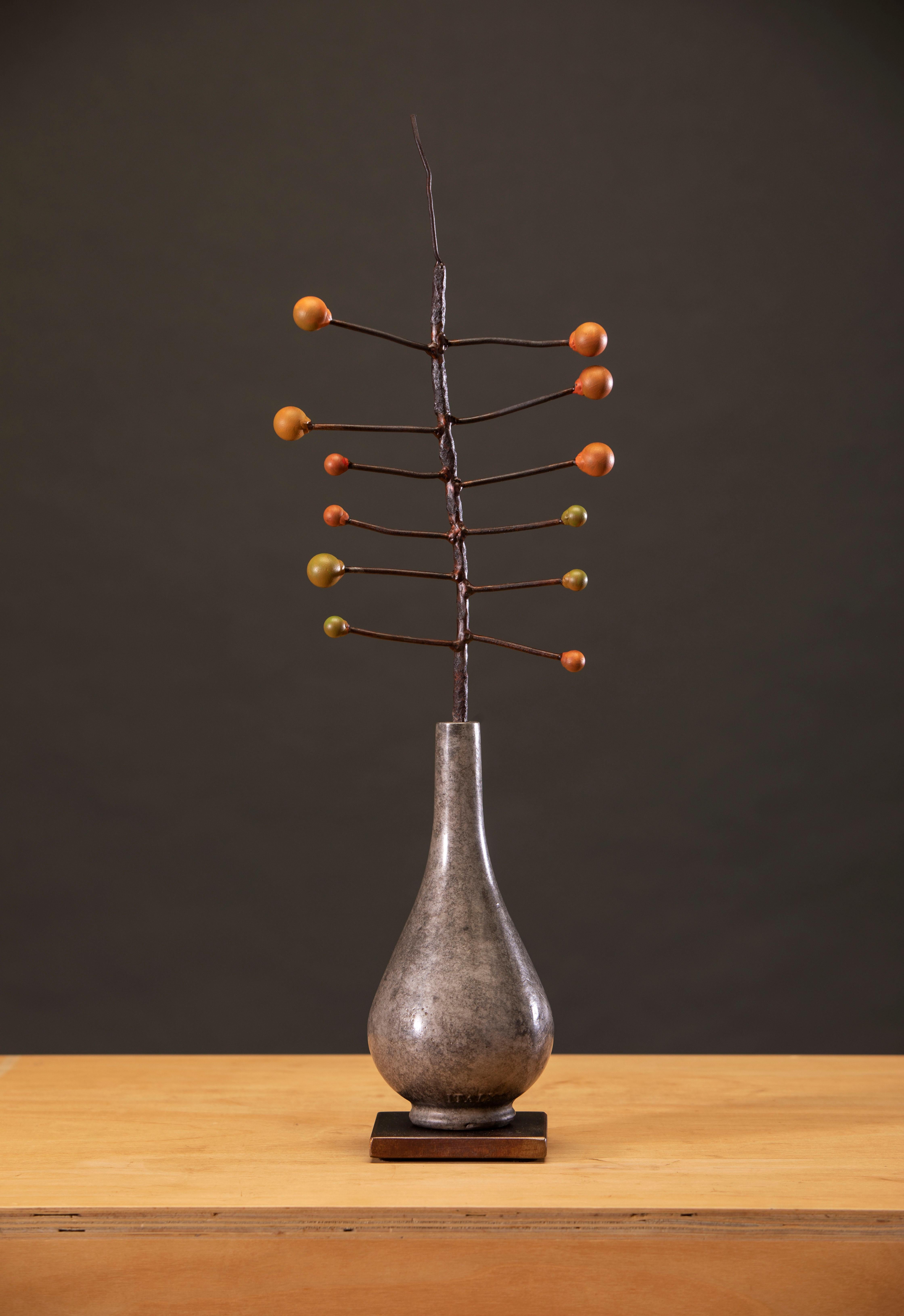 Skulptur aus Bronze und Stahl von David Kimball Anderson „Seeds“ im Angebot 1