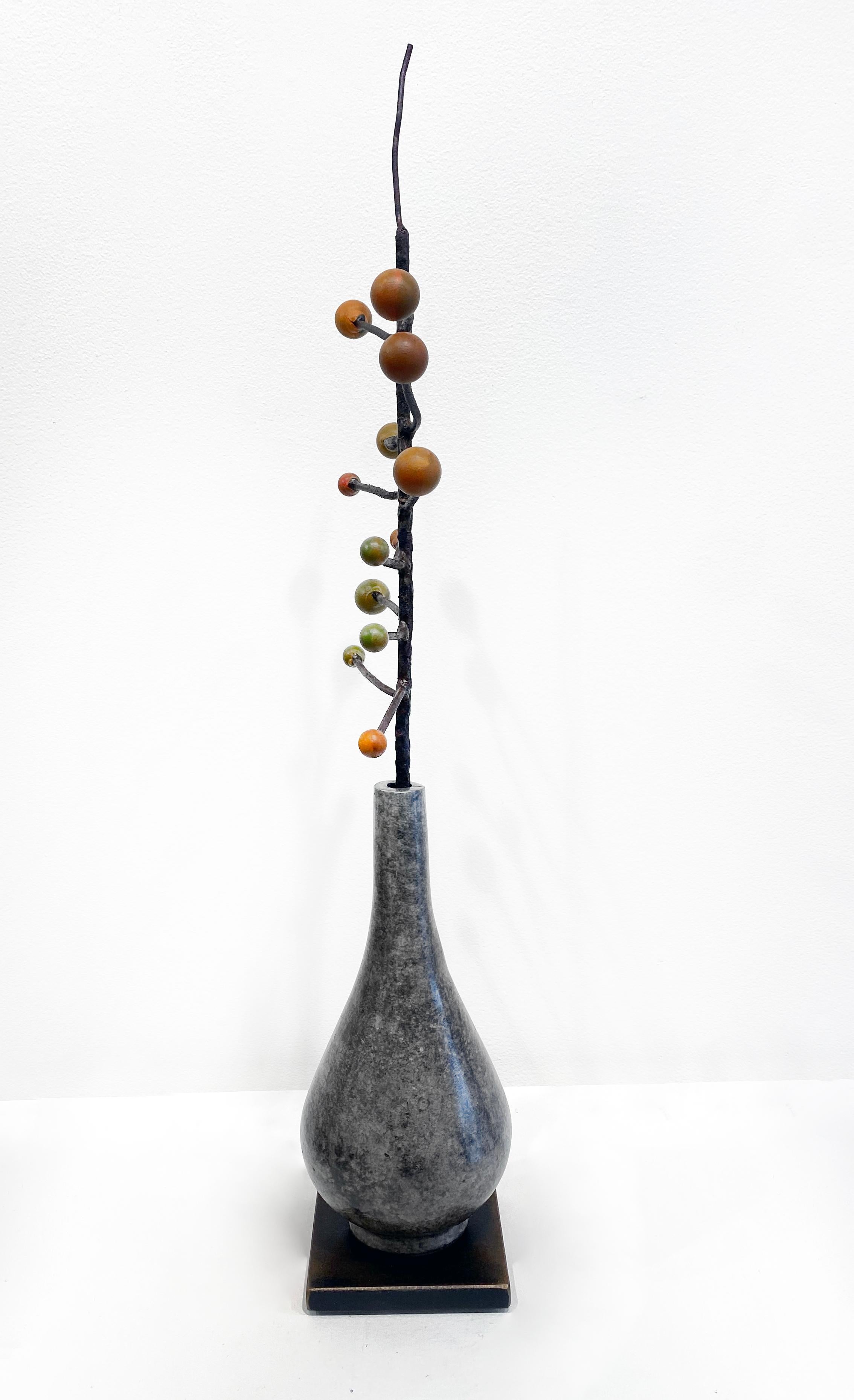 Bronze and Steel Sculpture by David Kimball Anderson 'Seeds' For Sale 1