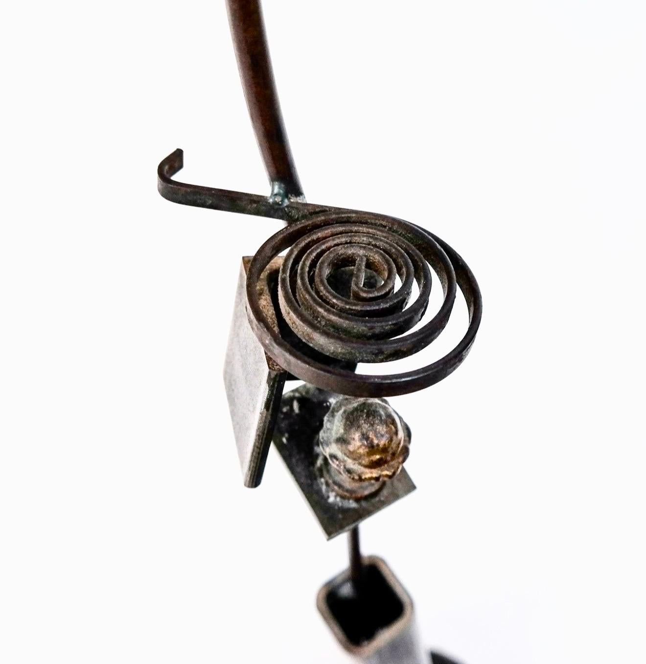 David Kimball Anderson Large Abstract Zen Steel Modernist Sculpture Flower Vase For Sale 5