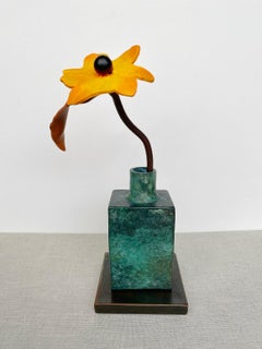 David Kimball Anderson bronze and steel sculpture "Fall Flame"