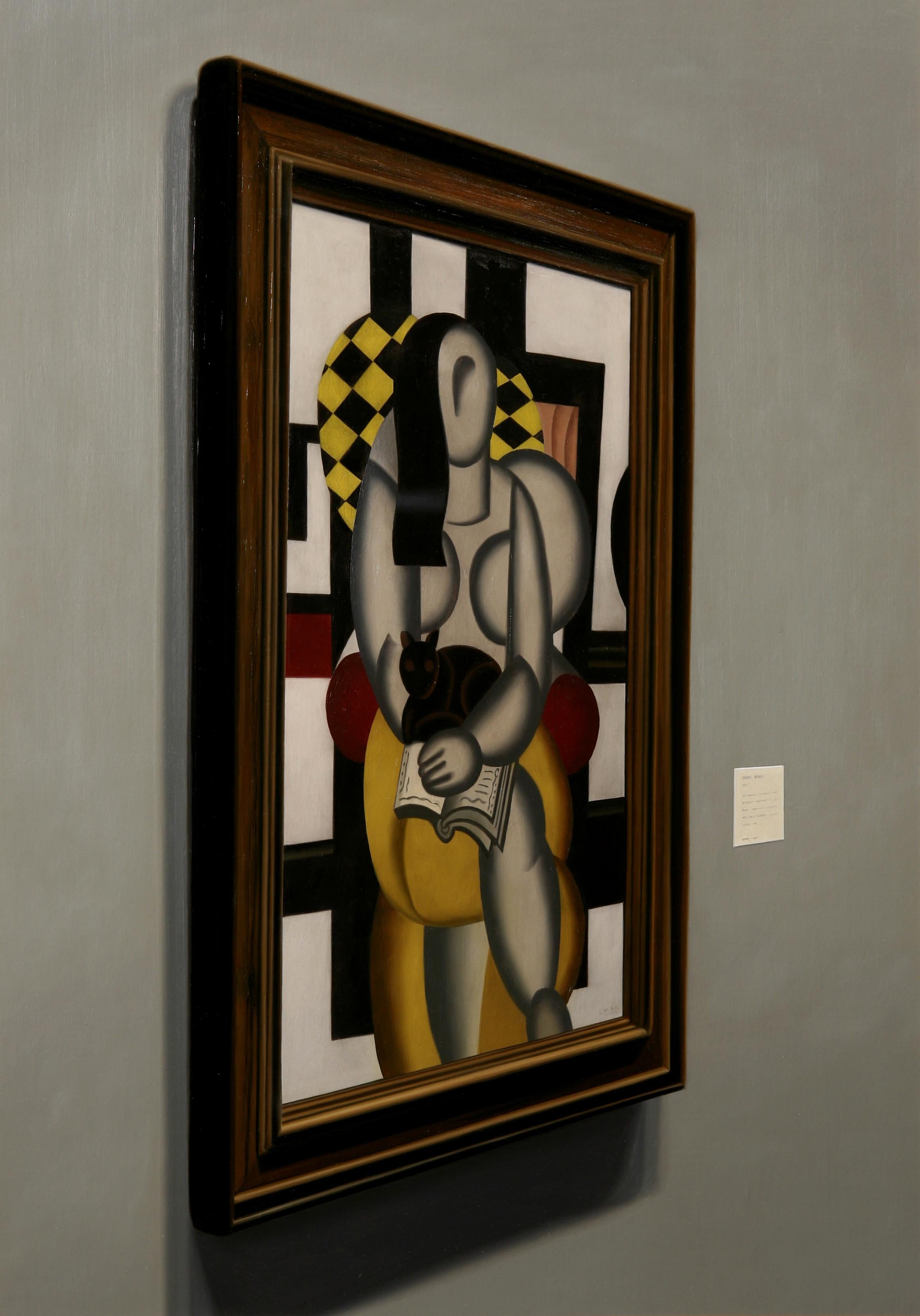 David Klamen Abstract Painting - Untitled (Leger), Oil on Paper Painting, 2010