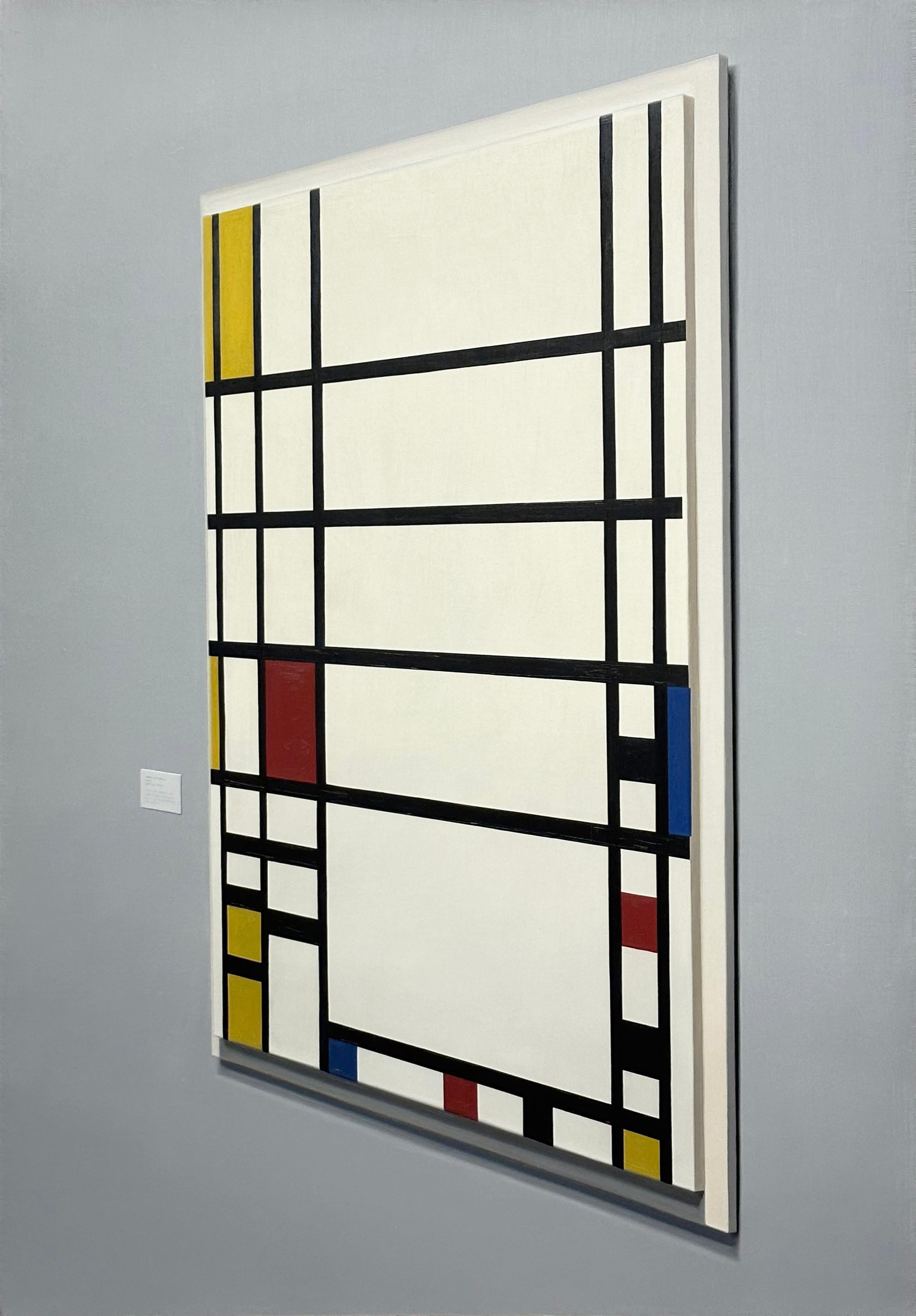 David Klamen Abstract Painting - Untitled (Mondrian), Oil on Canvas Painting, 2010