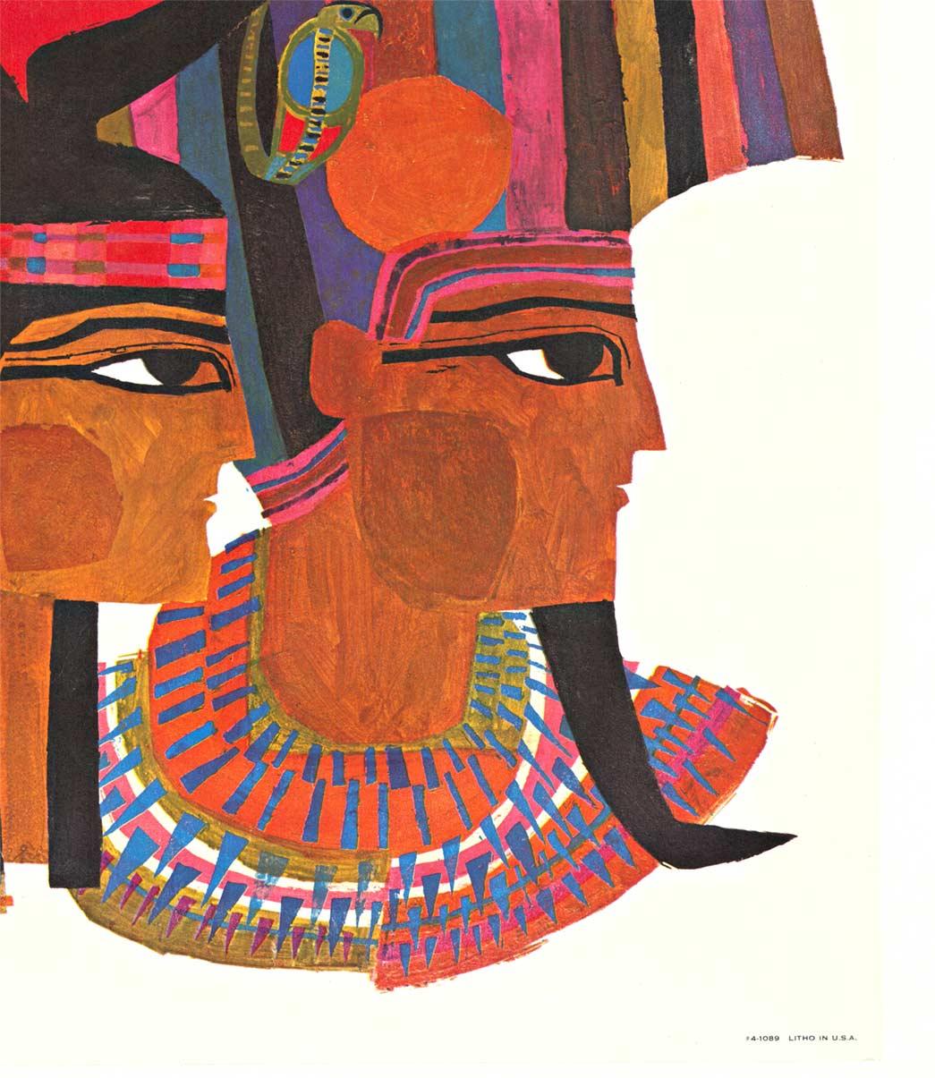 Original travel poster:  Egypt - Fly TWA; artist David Klein, size 25.25 x 39.75