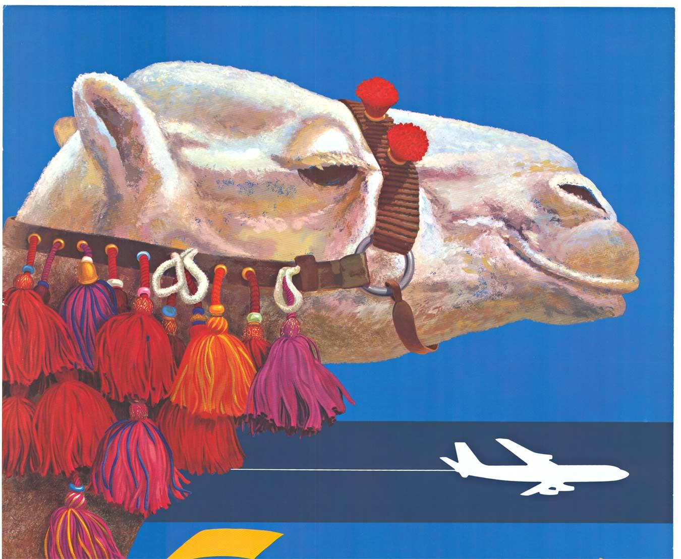 Original Egypt Fly TWA Airlines vintage poster - Print by David Klein