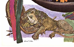 Cartel de viaje original de época "Suiza, vuela con los jets de TWA David Klein