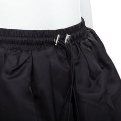 DAVID KOMA - Jupe bouffante en nylon noir avec cordon de serrage argenté UK6 XS