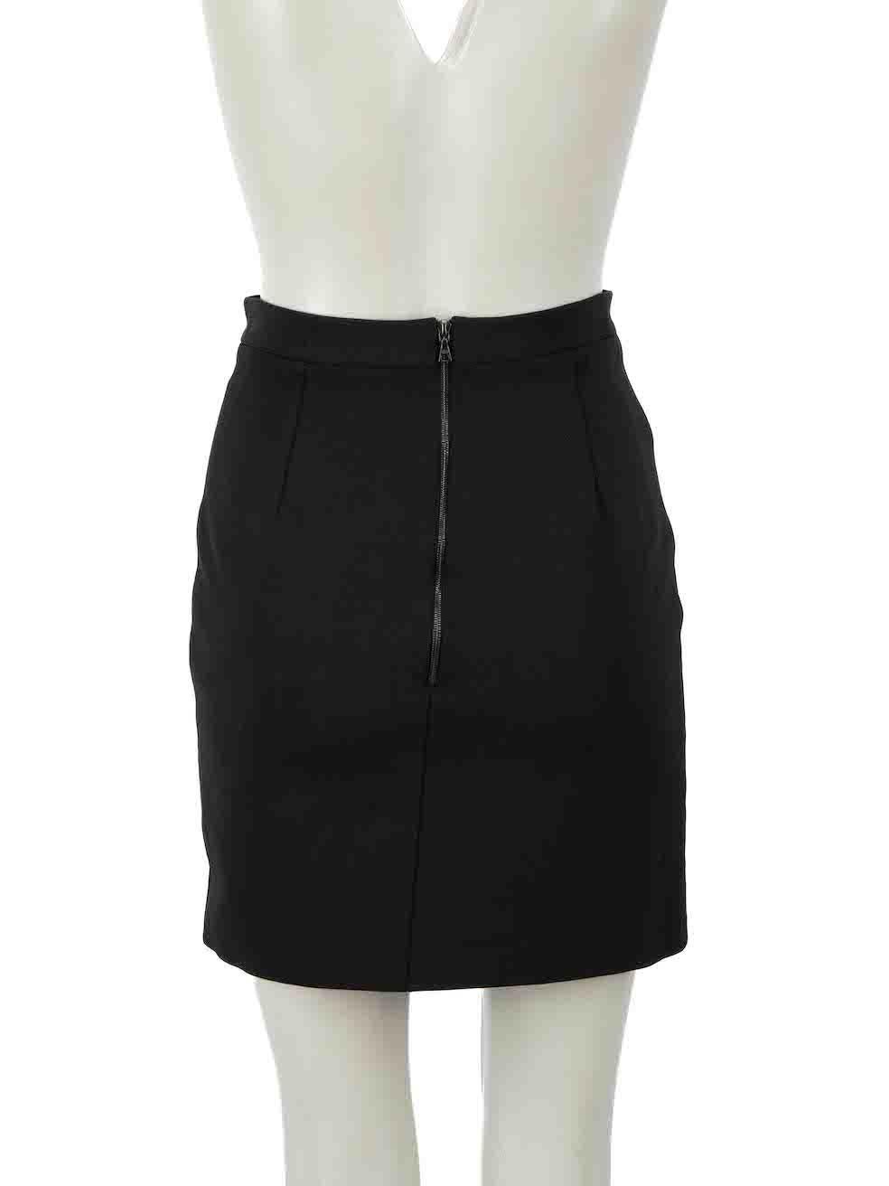 David Koma Black Tailored Mini Skirt Size S In Excellent Condition In London, GB