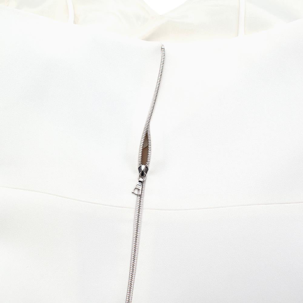 David Koma Cady Diamond Mesh Asymmetric Midi Dress - Size US 4 In New Condition In London, GB