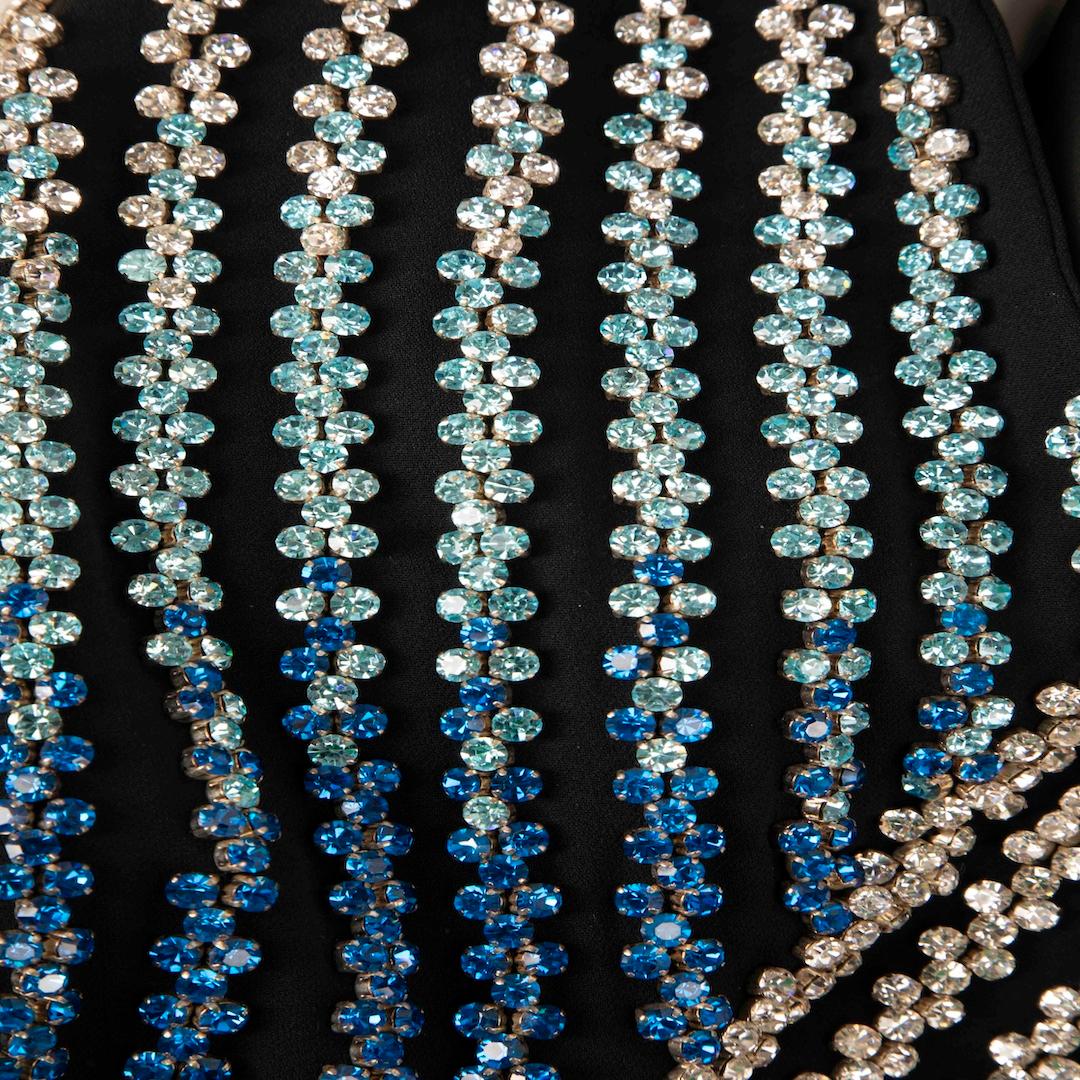 David Koma Crystal Embellished Crop Top Size M In Good Condition For Sale In London, GB