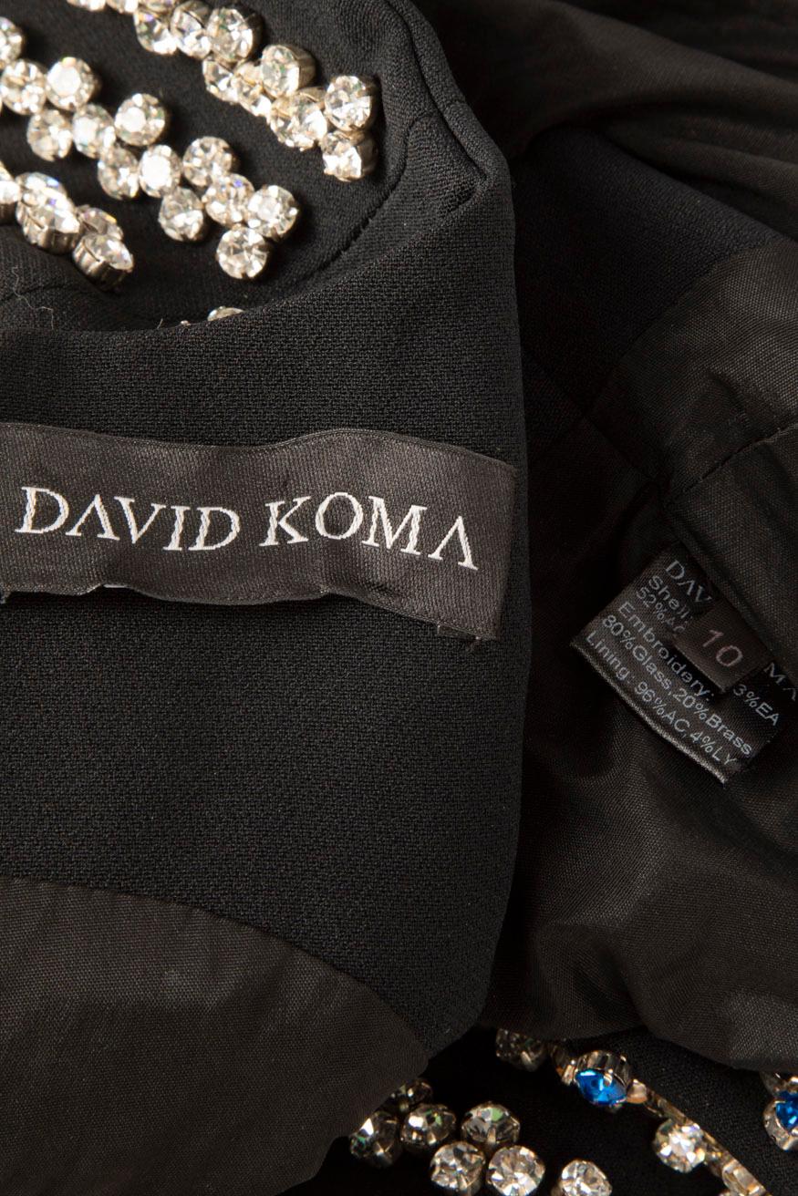 Women's David Koma Crystal Embellished Crop Top Size M For Sale
