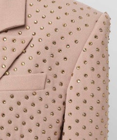 David Koma Crystal Share Crystal Embroidered Oversized Jacket