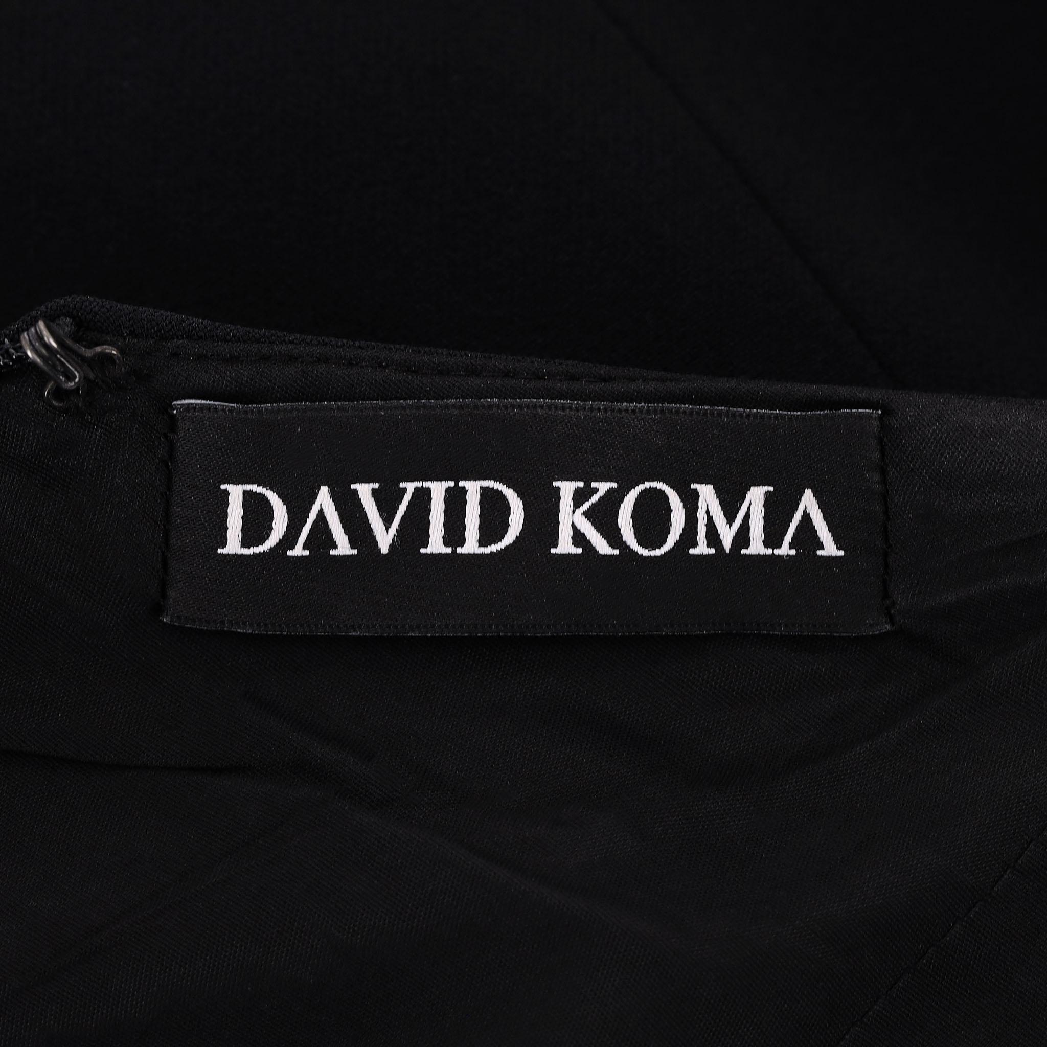 David Koma - Robe à col licou avec ornements et ceintures de fleurs en vente 2
