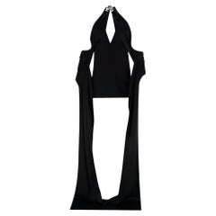 David Koma - Robe à col licou avec ornements et ceintures de fleurs